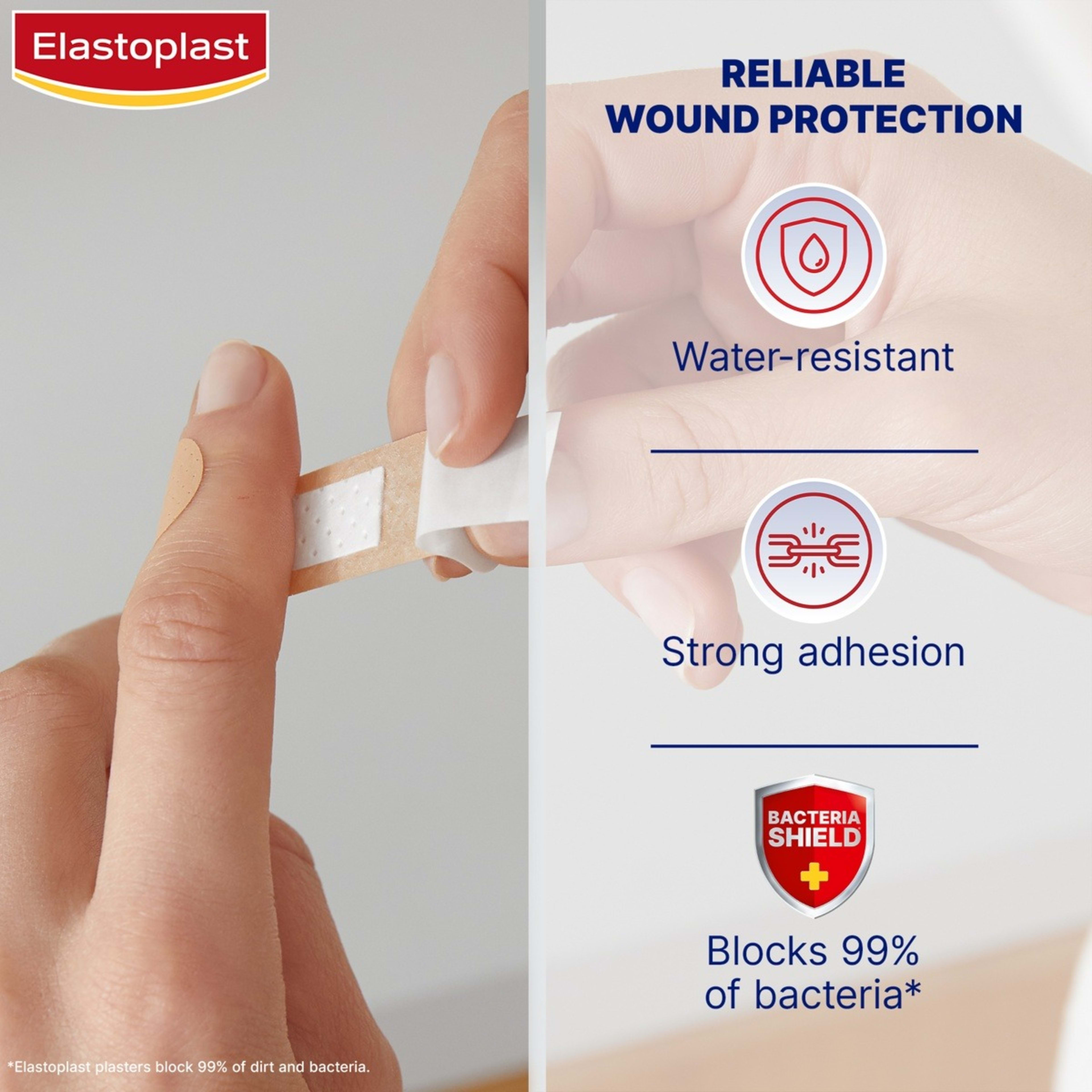 4 Elastoplast 40 Pack Plastic Water-Resistant Plasters, 4 of 8