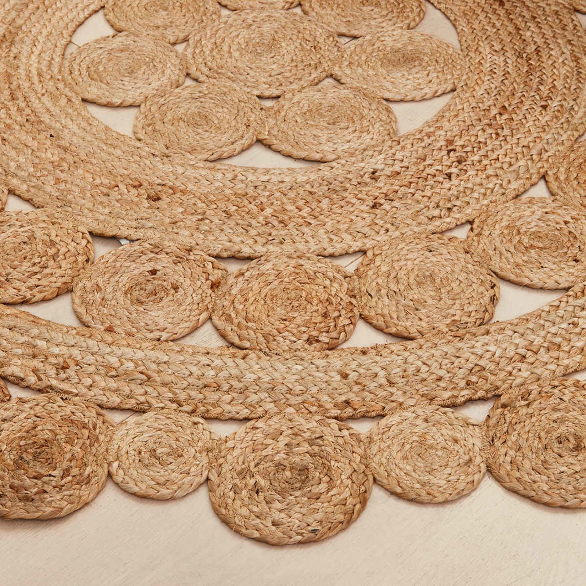 Round Cut Out Jute Rug 133cm Kmart