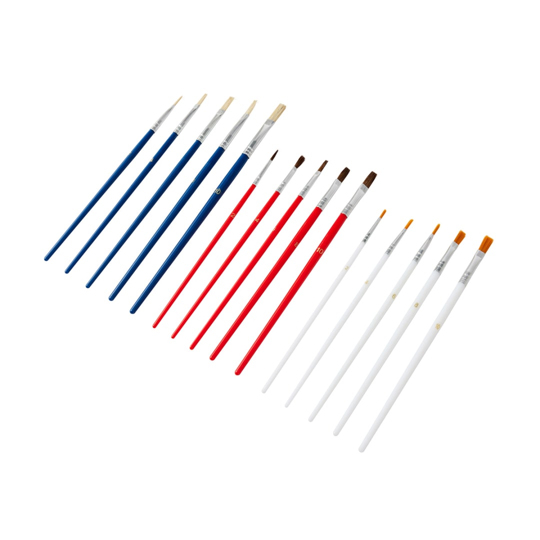 15 Pack Flat Paint Brushes Kmart