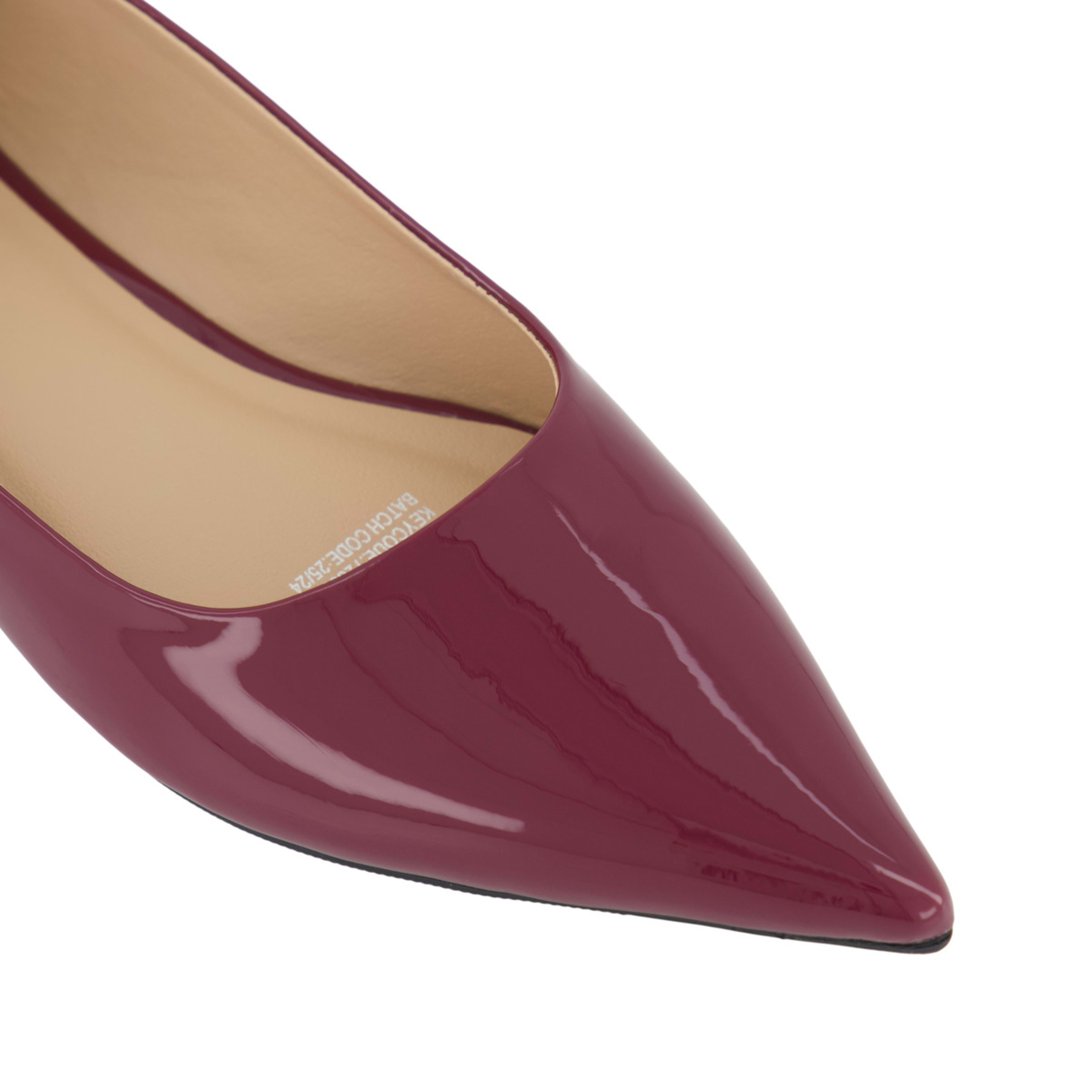 5 Pointed Toe Flats Cranberry, 5 of 5