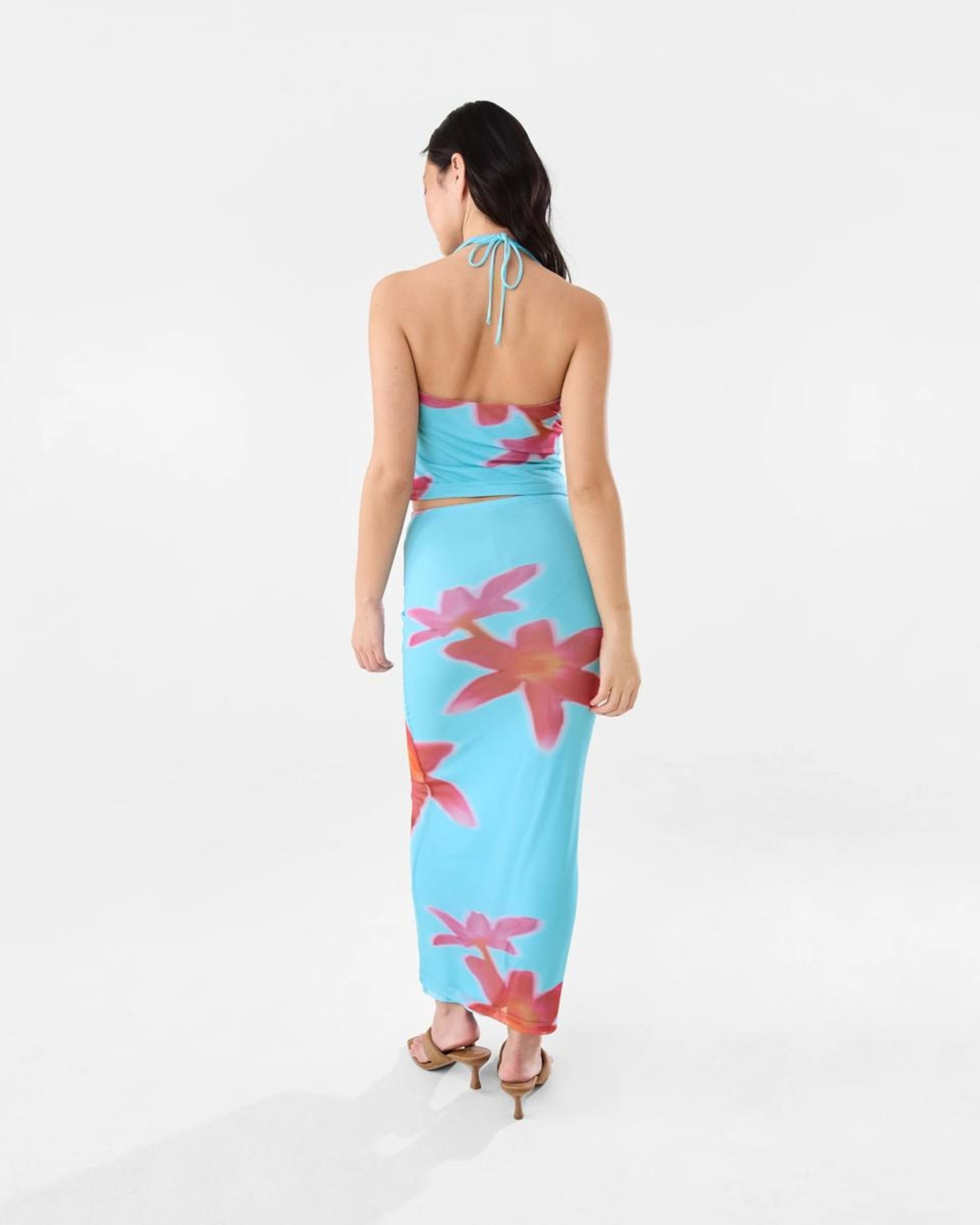 6 Mesh Maxi Skirt HOT TROP CLEAR AQUA, 6 of 8