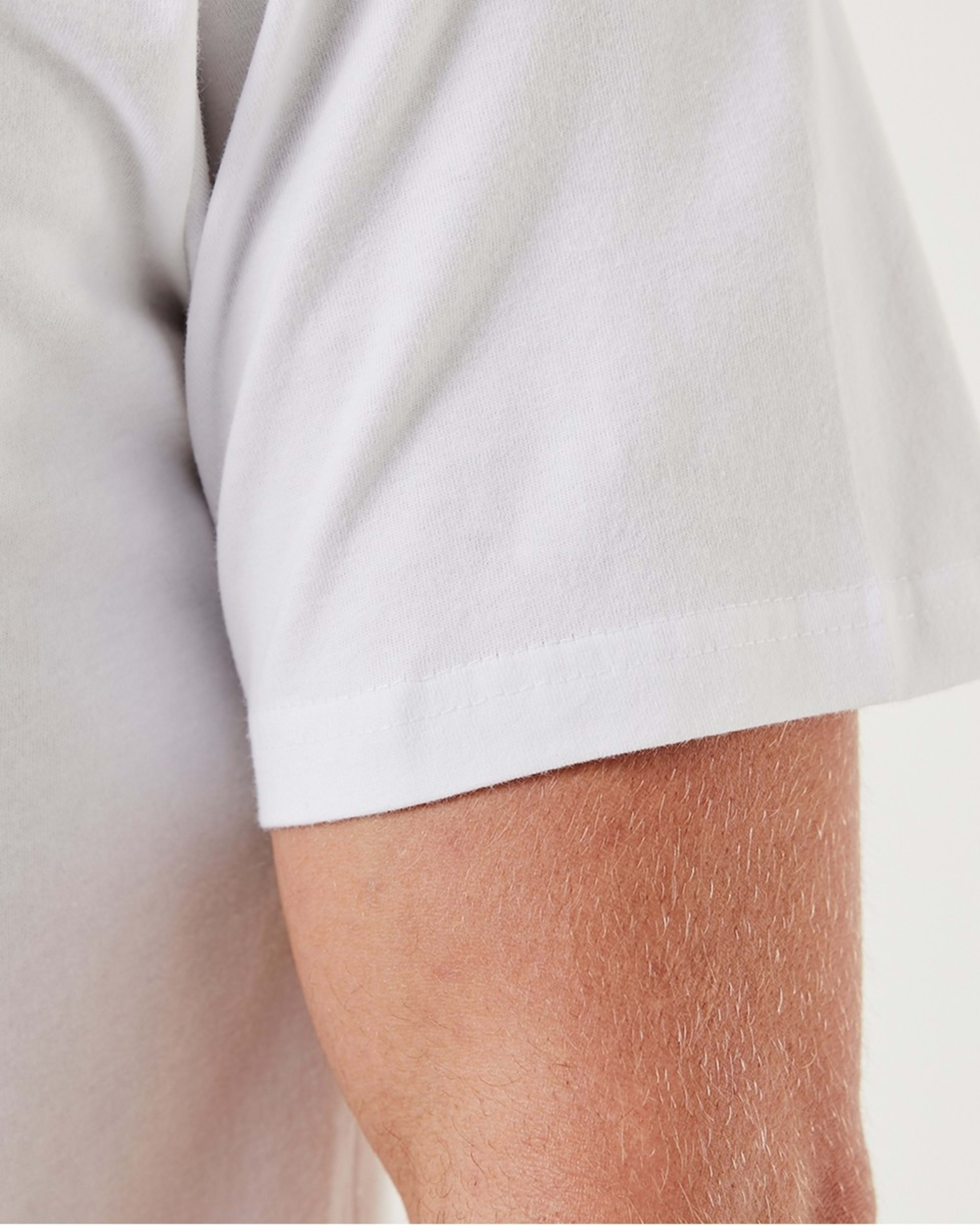 6 Plain Crew Neck T-shirt White, 6 of 7