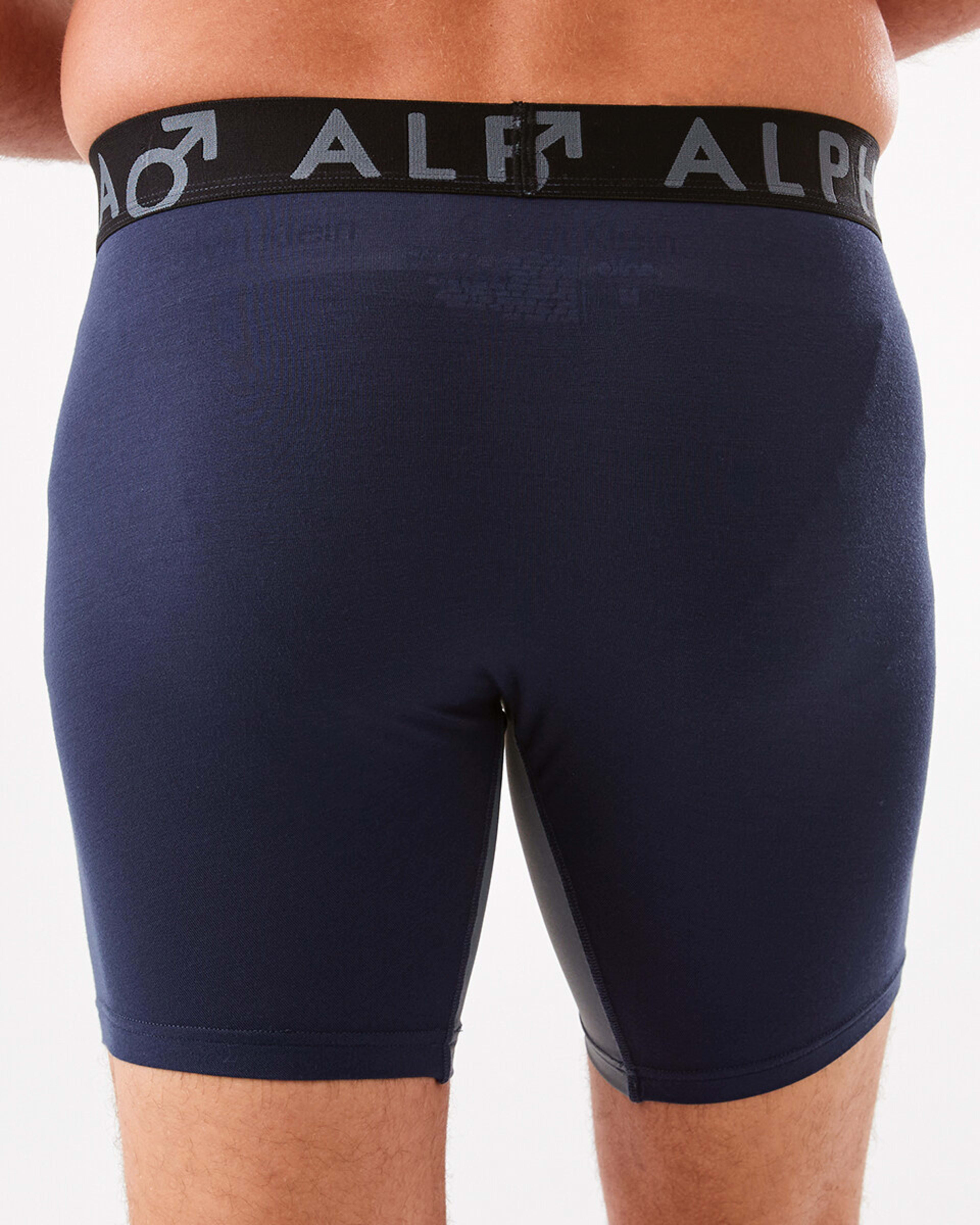 3 Bamboo Mid Length Trunks with Glide Panels DEPTHS BLUE, 3 of 5