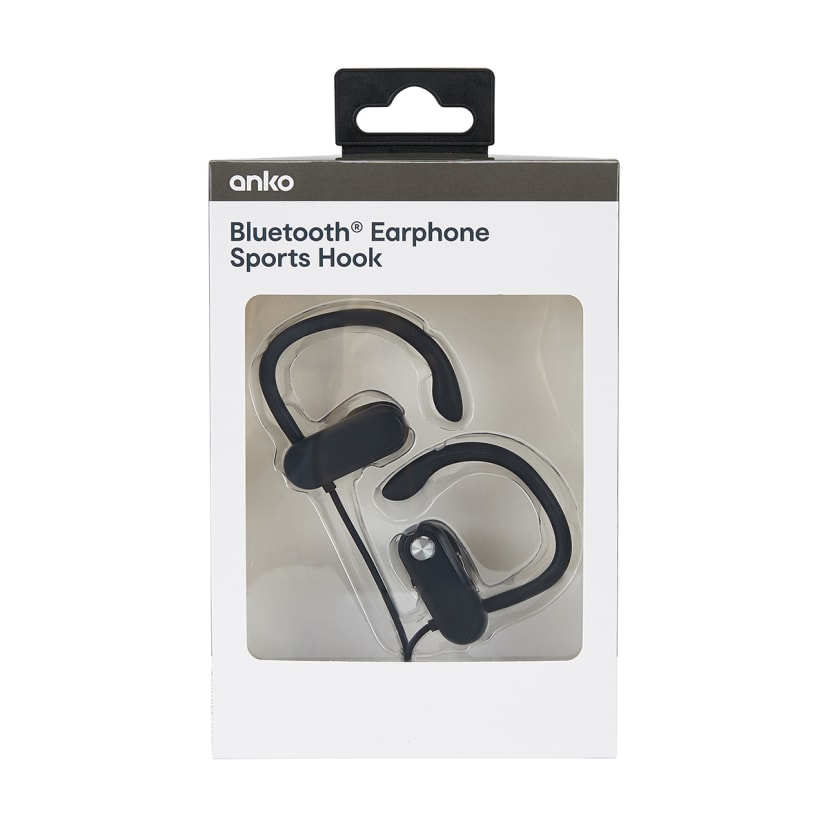 Sports Hook Bluetooth Earphones Black Kmart