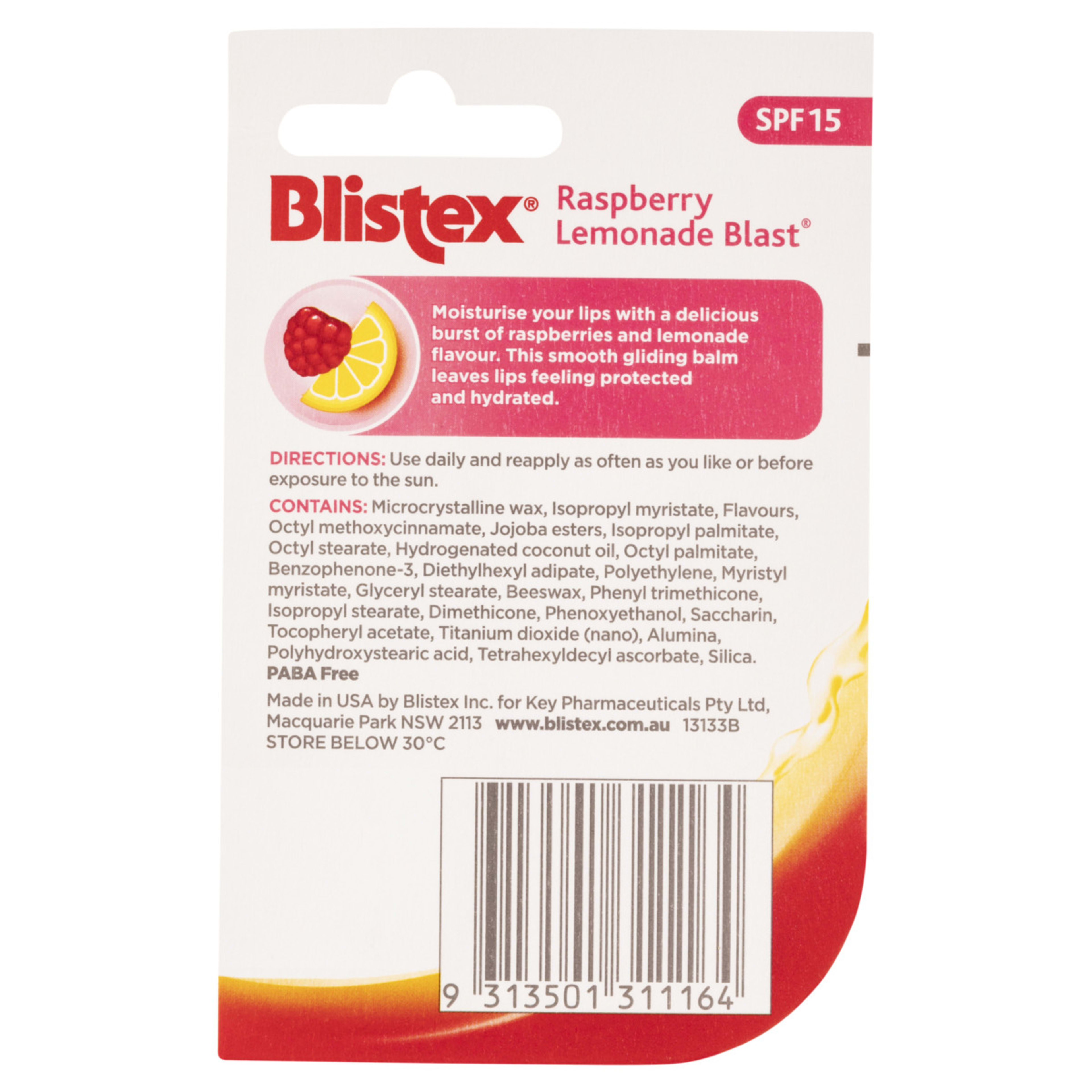 Blistex Raspberry Lemonade Blast Lip Balm