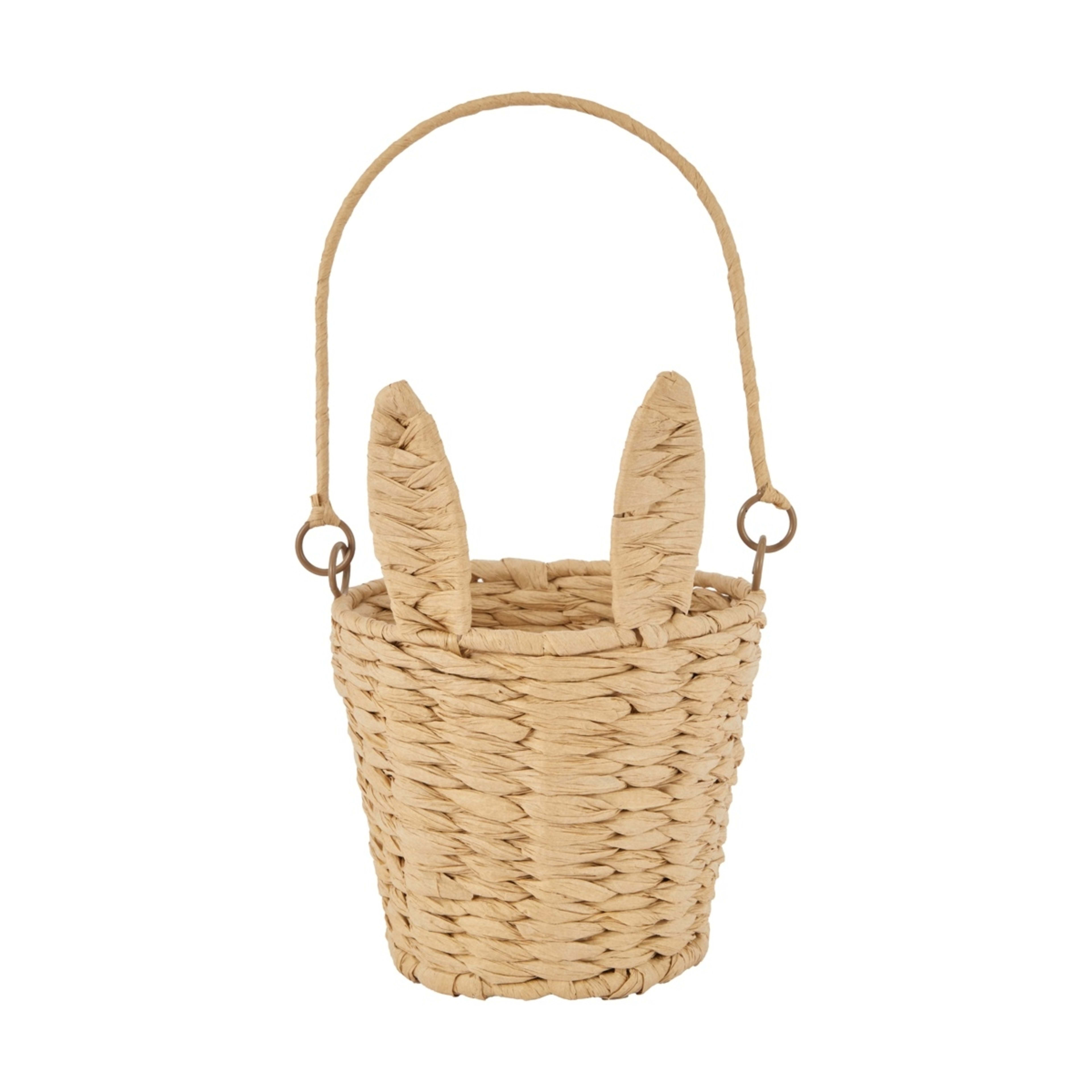 1 Natural Paper Rope Bunny Basket, 1 of 5