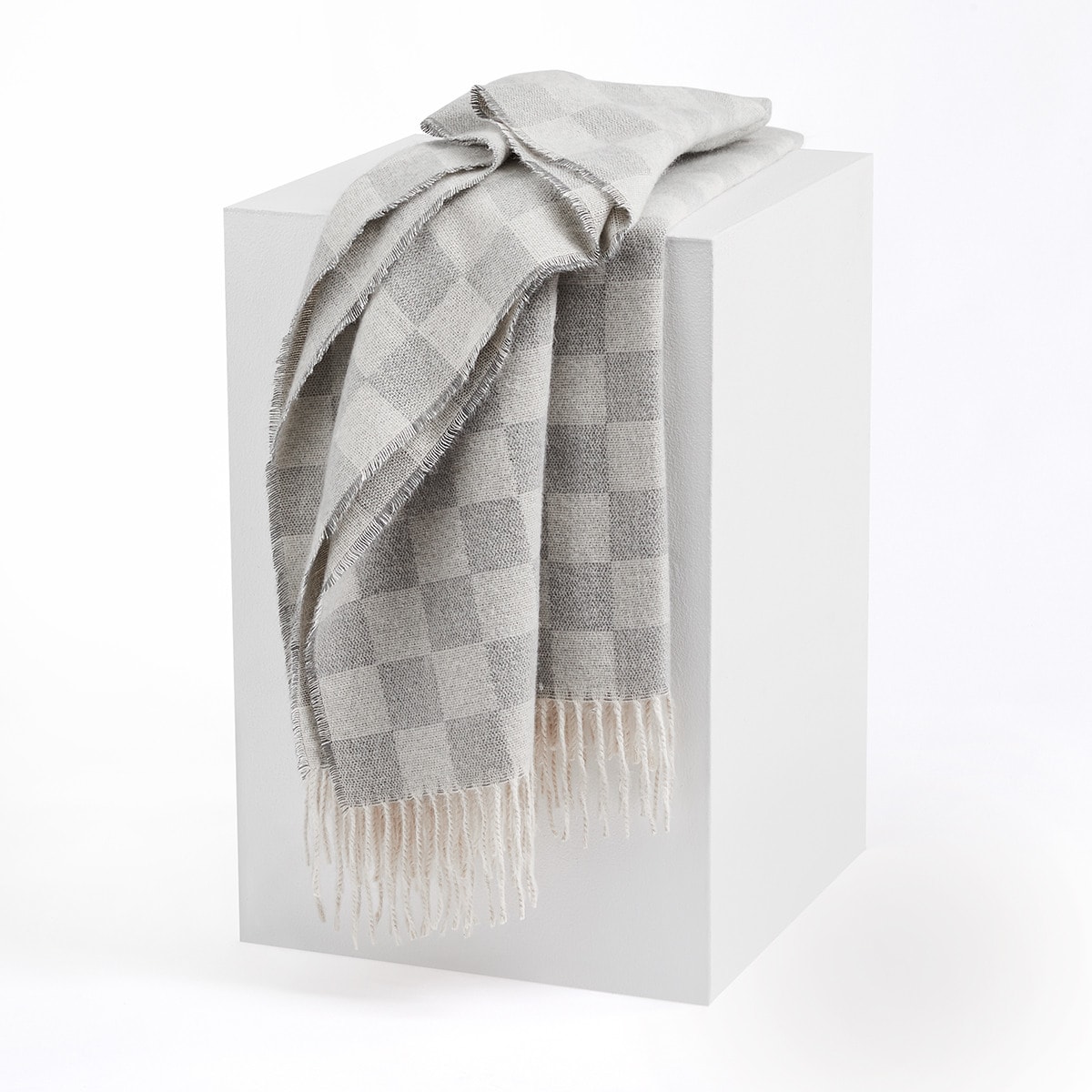 Check Woven Throw Grey Kmart NZ