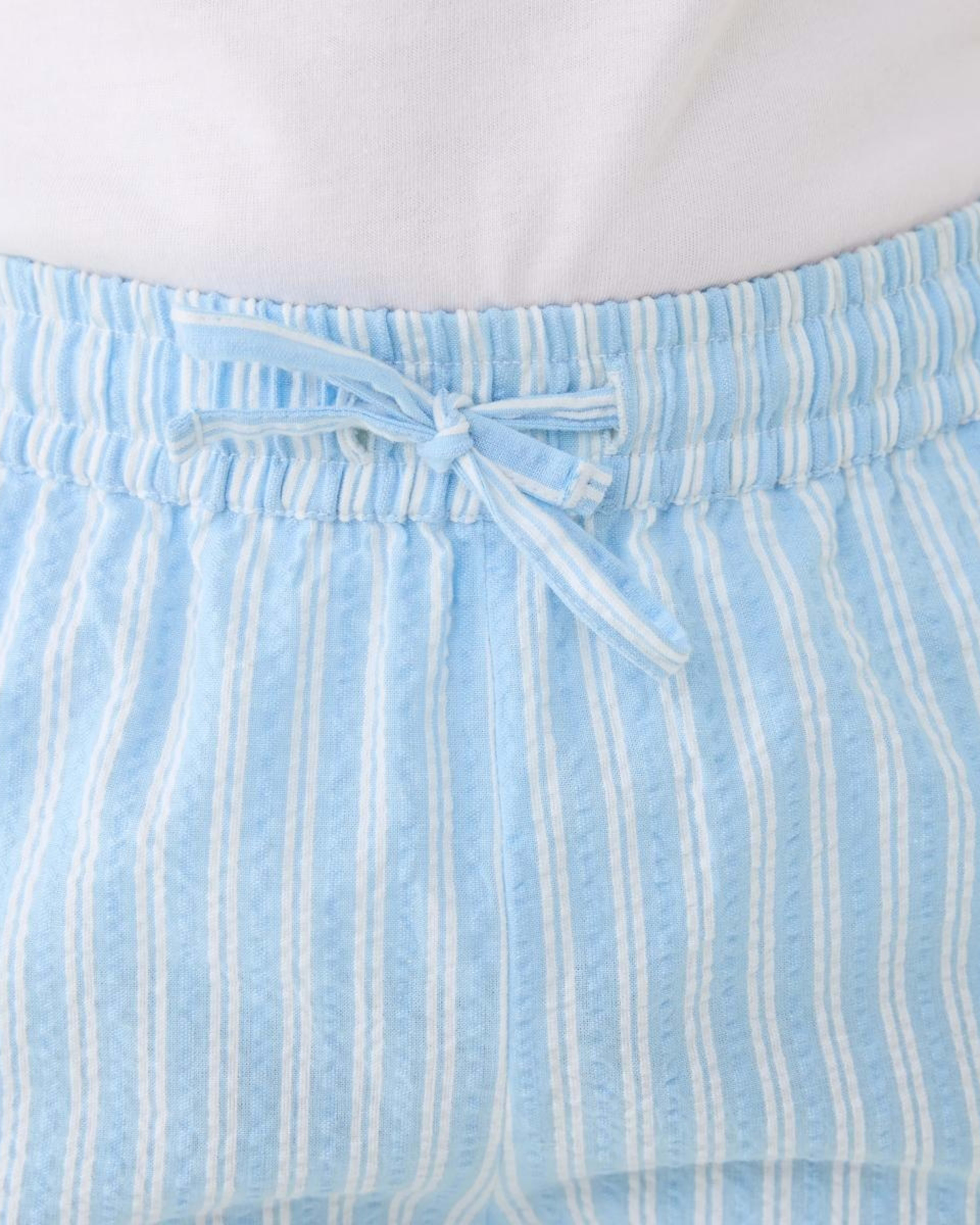 3 Stripe Wide Leg Pants LIGHT BLUE SEERSUCKER STRIPE, 3 of 5