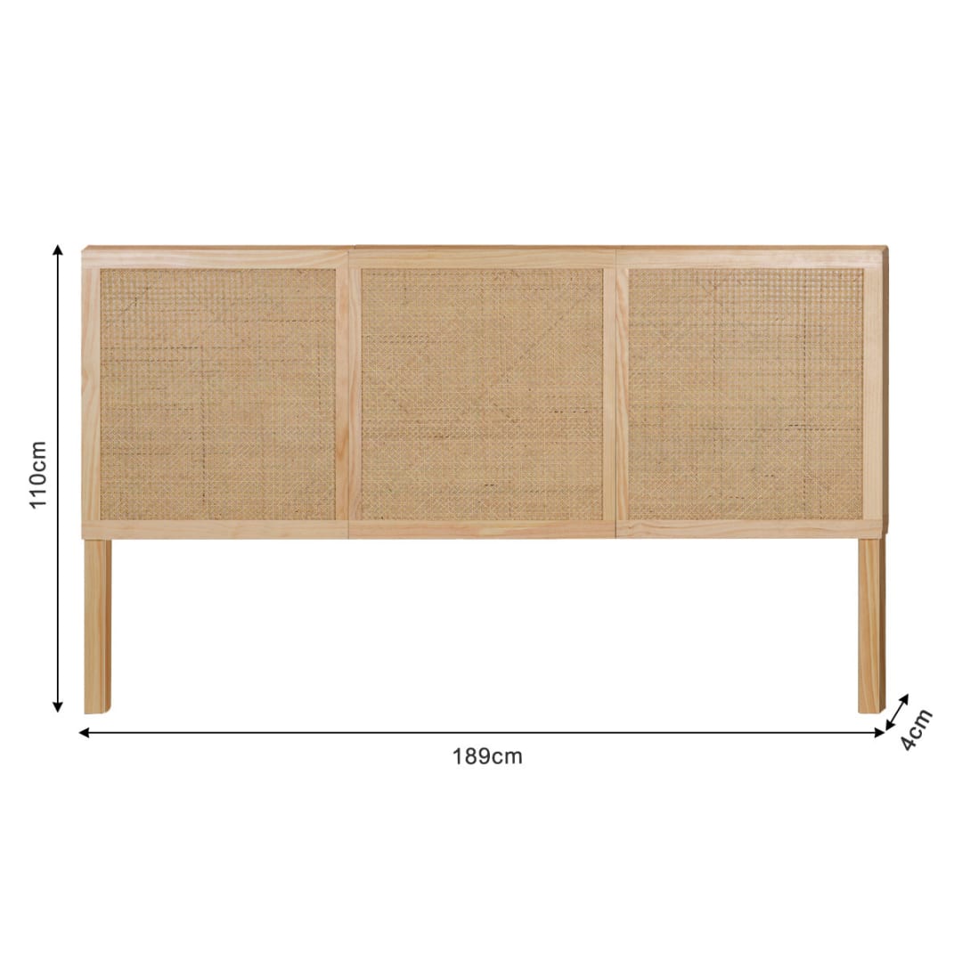 King Bed Rattan Bedhead Kmart