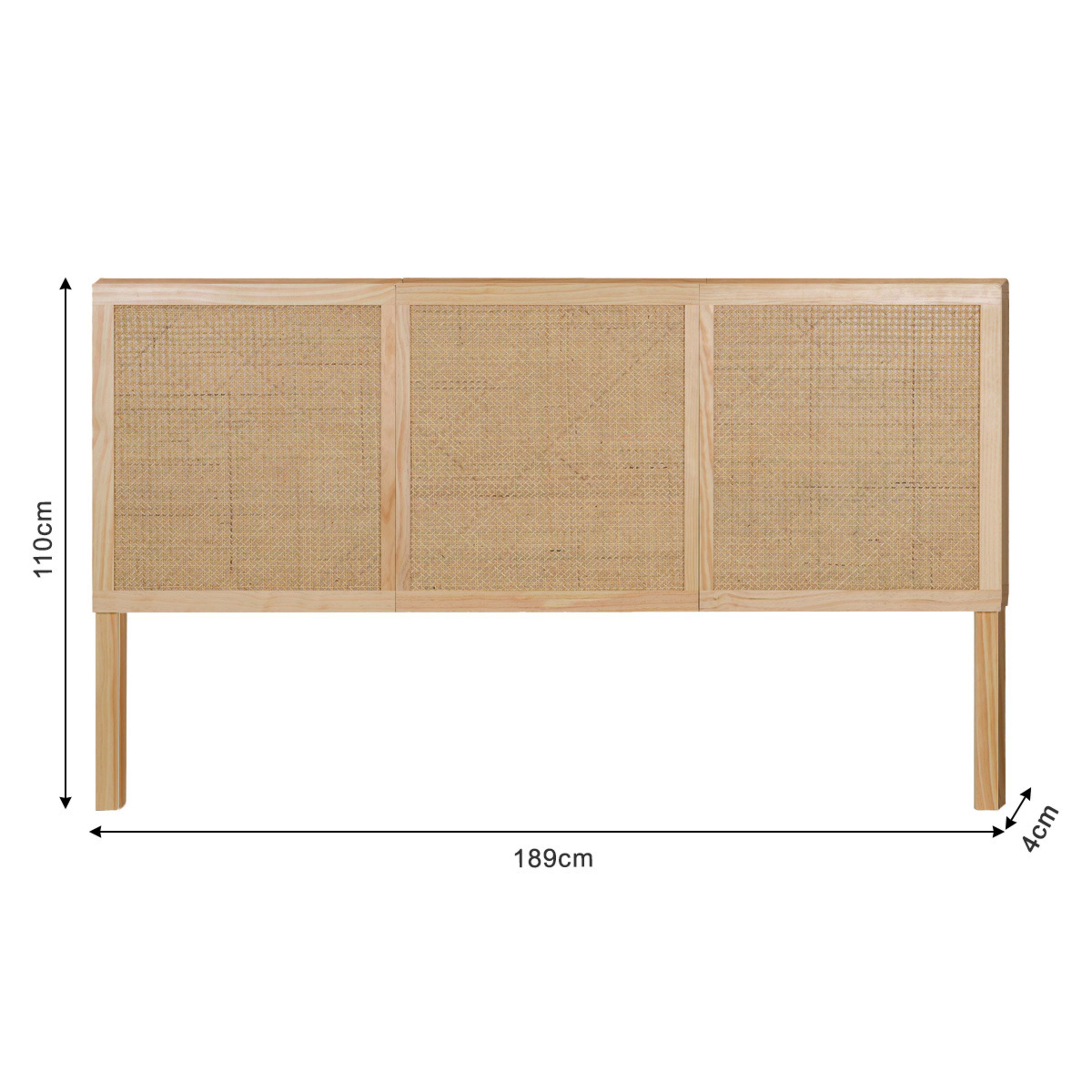 King Bed Rattan Bedhead Kmart