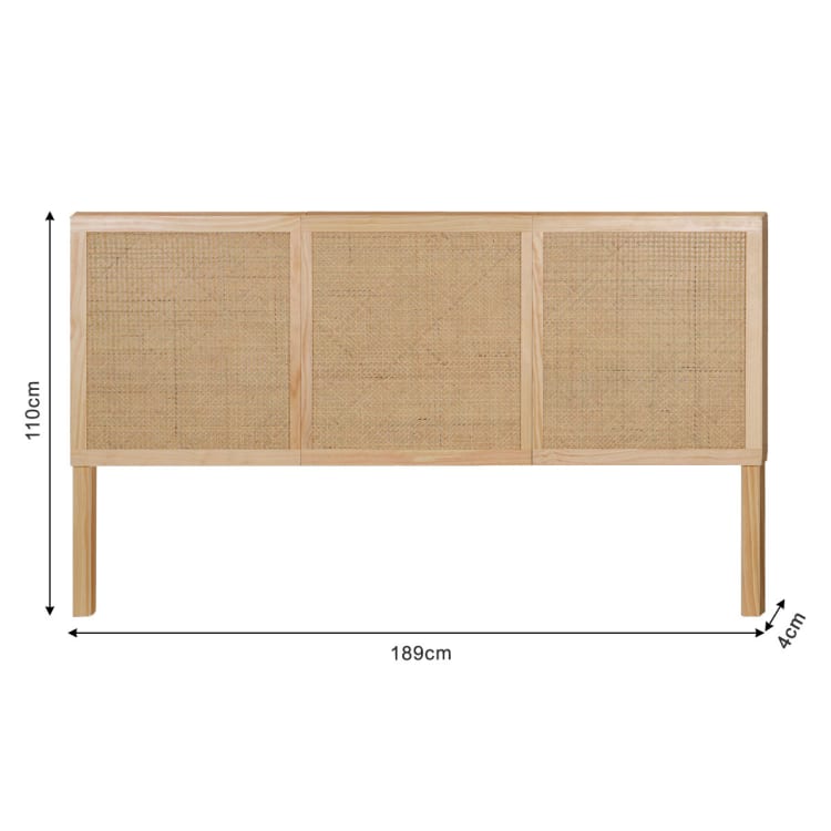 King Bed Rattan Bedhead Kmart