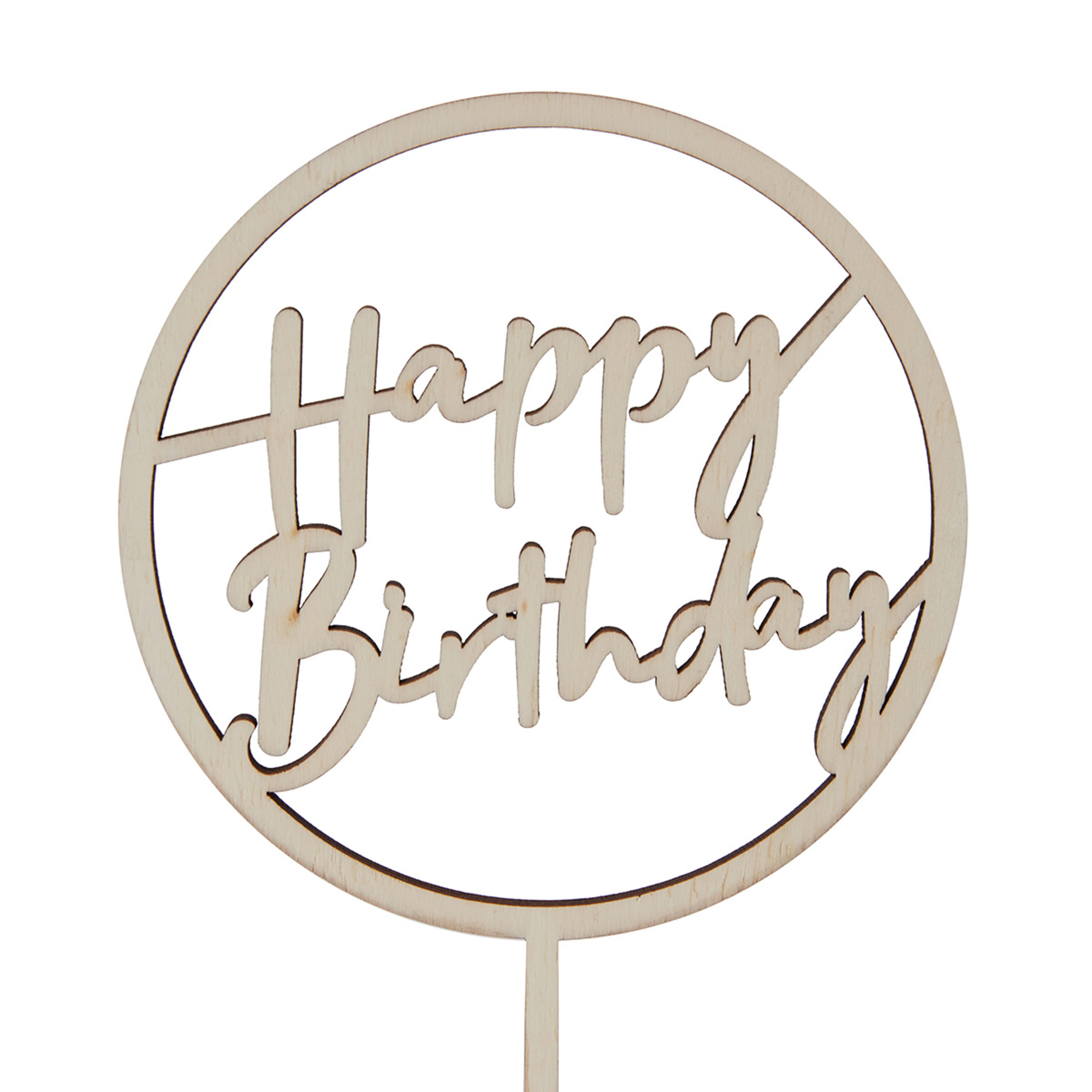 4 Happy Birthday Cake Topper, 4 of 6
