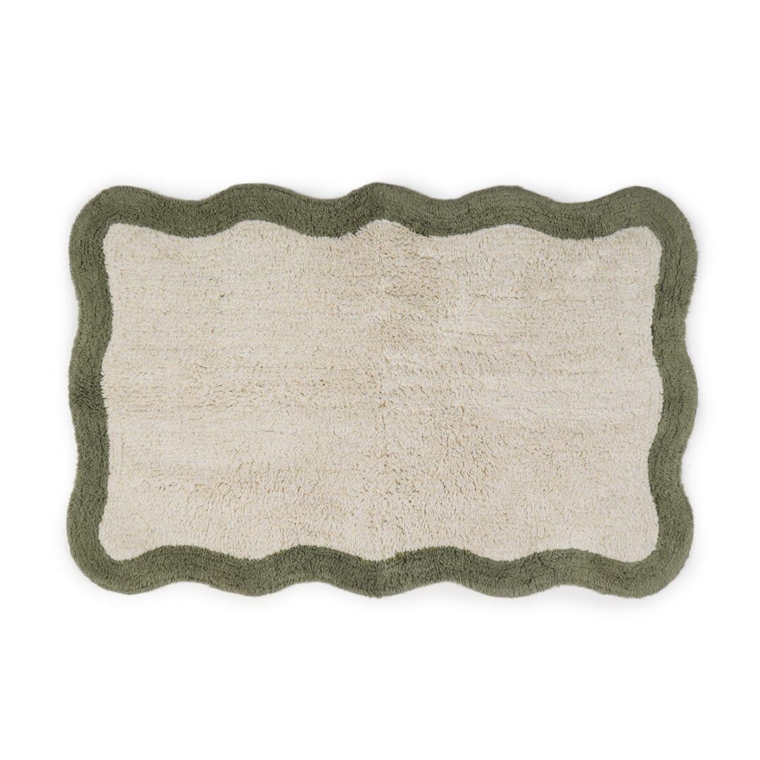 Wavy Edge Bath Mat - Green - Kmart