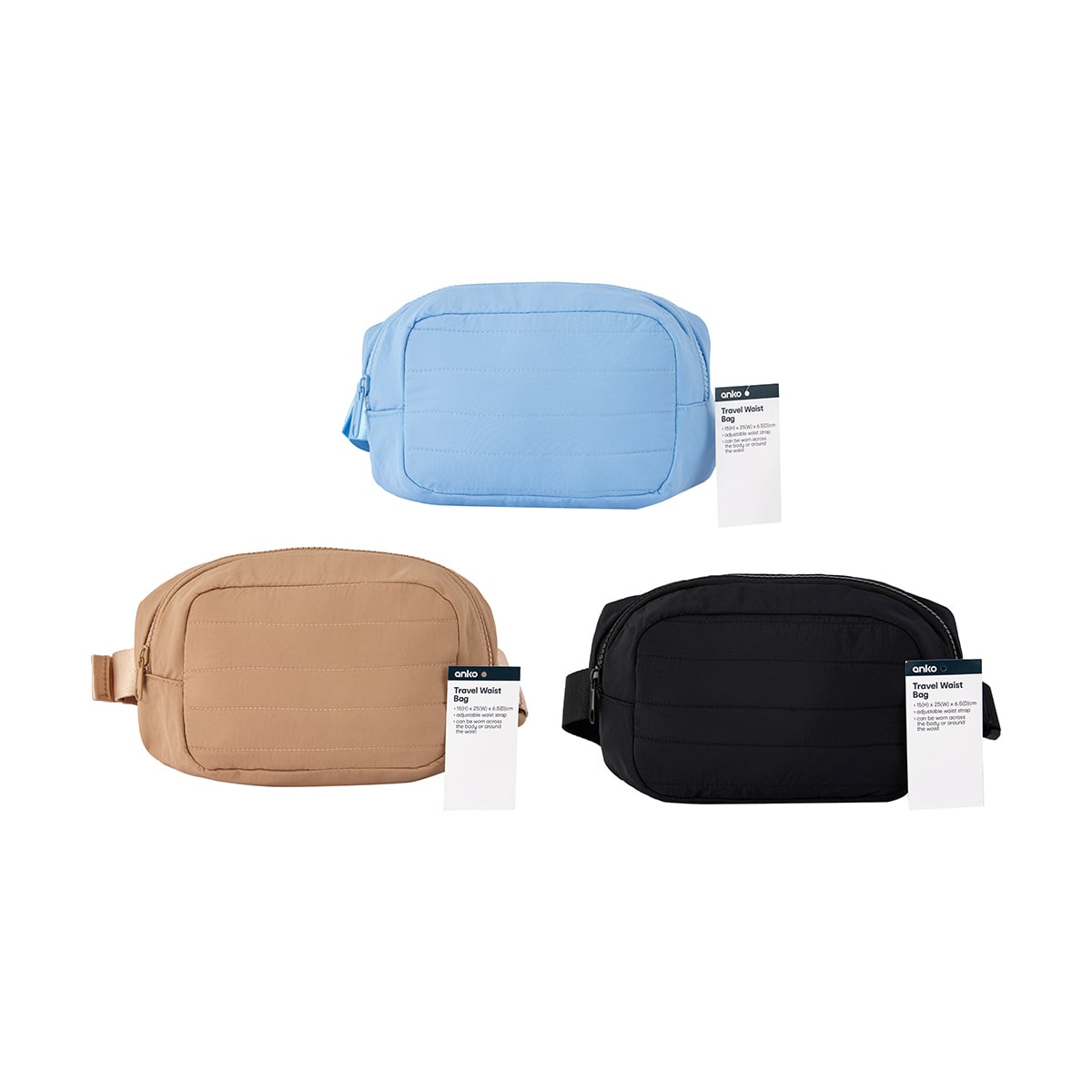 Travel Waist Bag Assorted Kmart