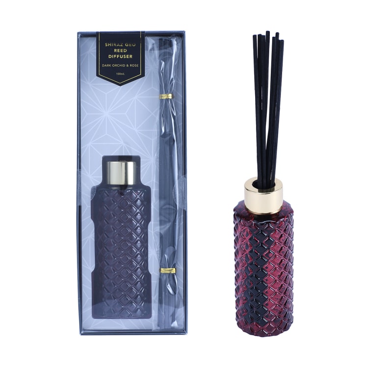 Shiraz Geo Dark Orchid and Rose Reed Diffuser 100ml Kmart