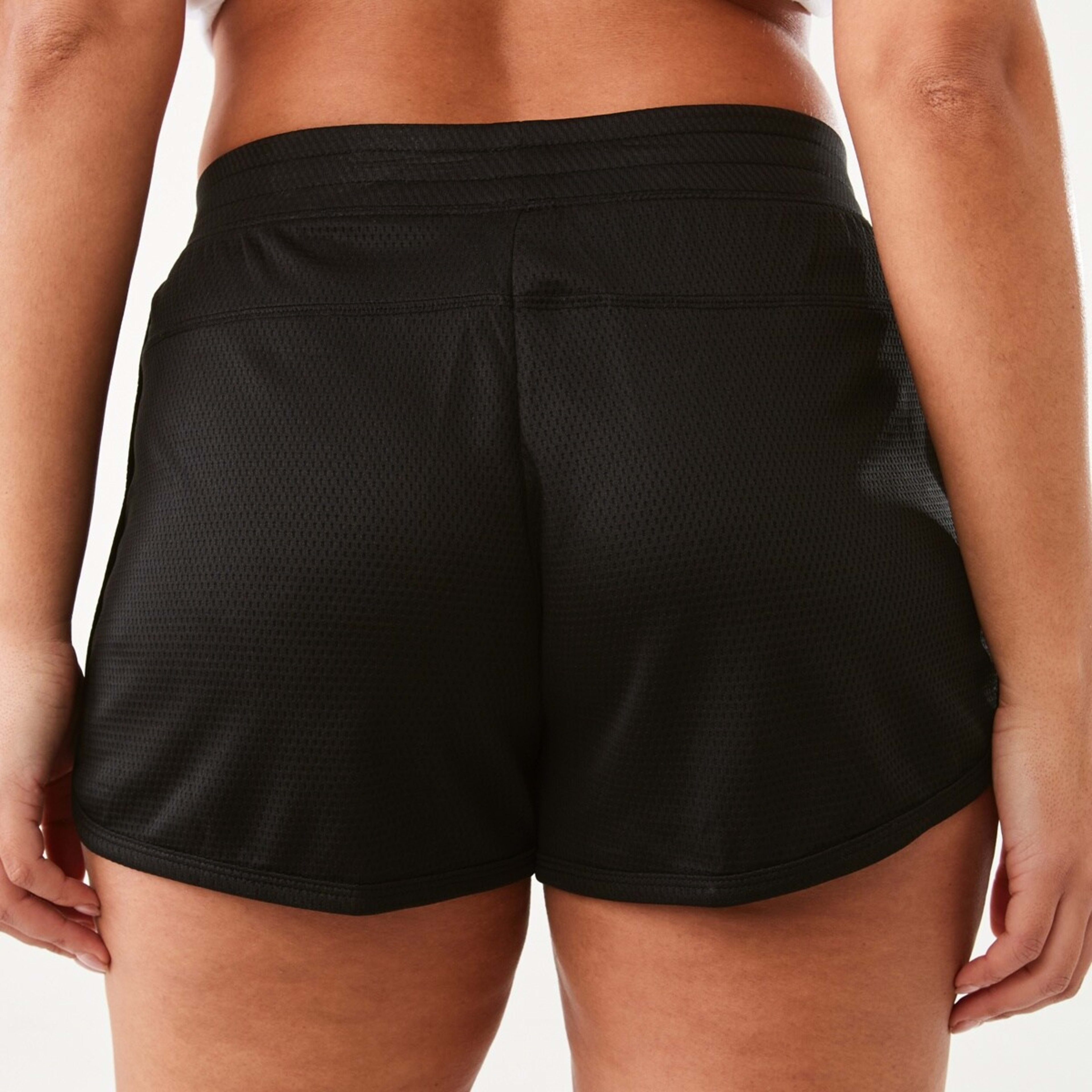 3 Active Womens Mesh Shorts Black, 3 of 7