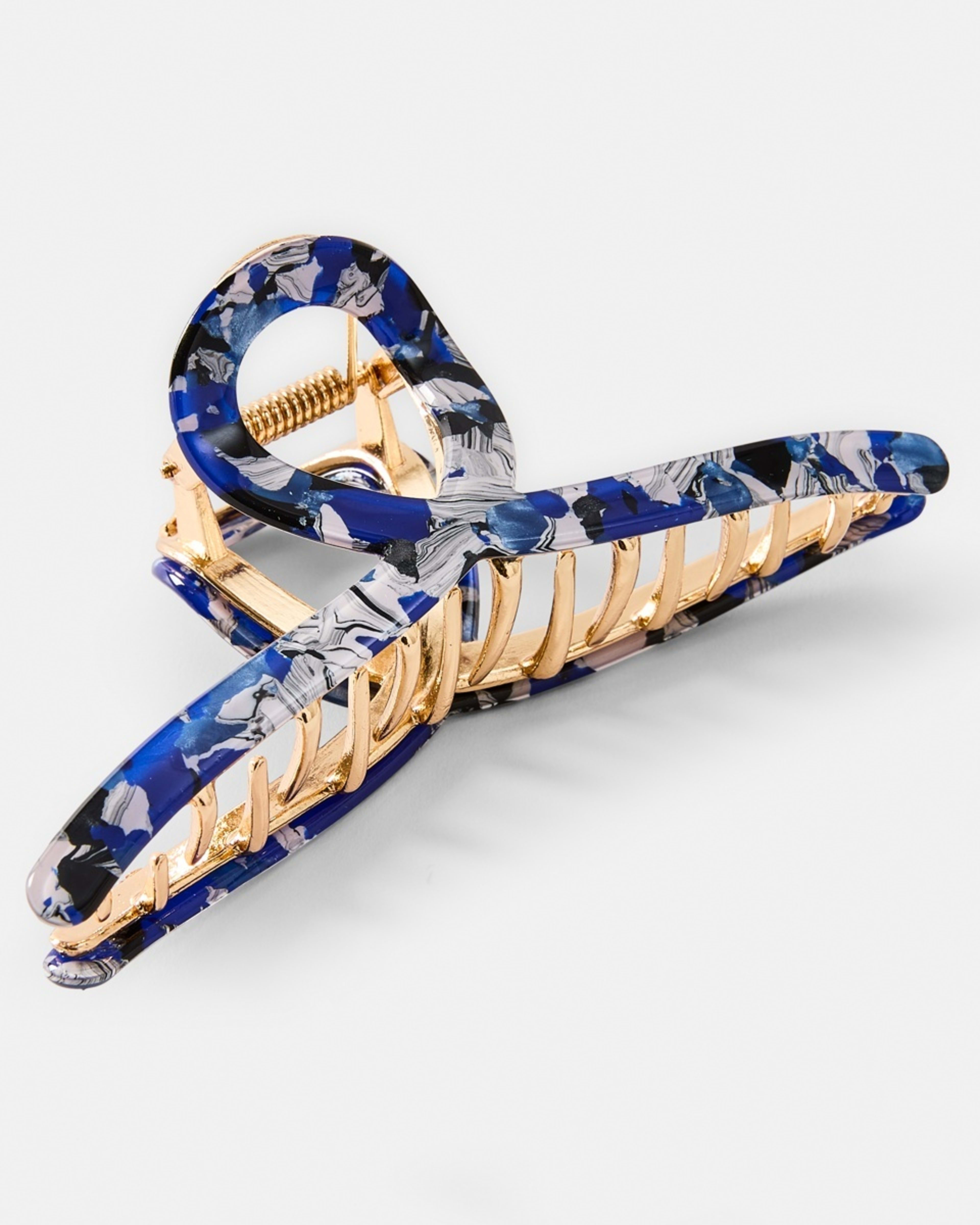 1 Blue Rectangle Claw Hair Clip Blue, 1 of 4