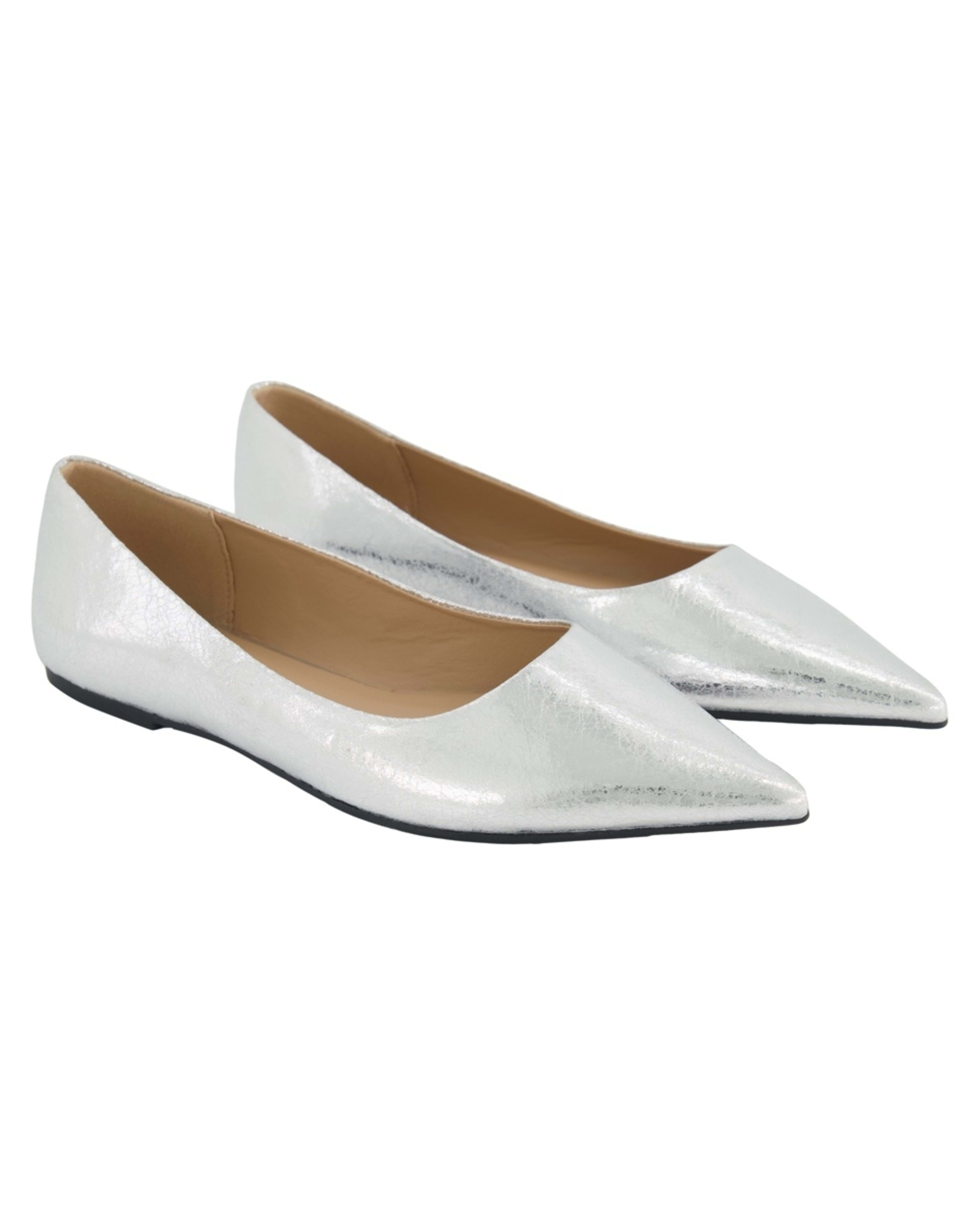 2 Pointed Toe Flats Silver, 2 of 5