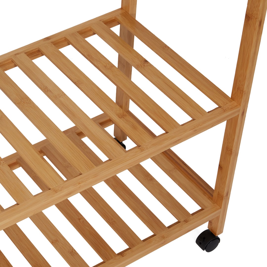 Bamboo Garment Rack With Wheels Kmart