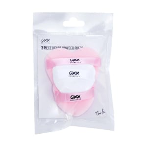OXX Cosmetics 3 Piece Heart Powder Puffs