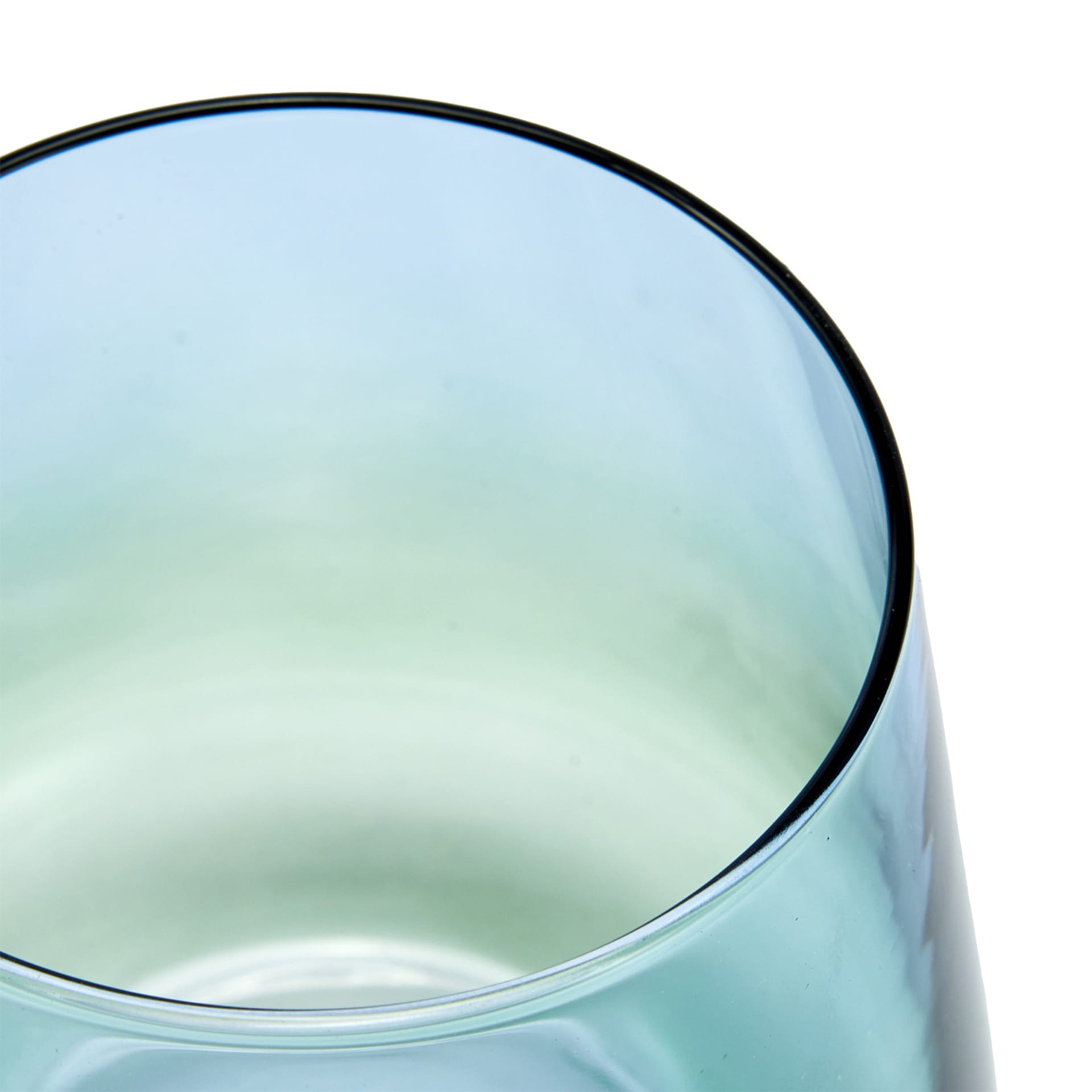 6 Two Tone Blue and Green Stemless Glasses Kmart