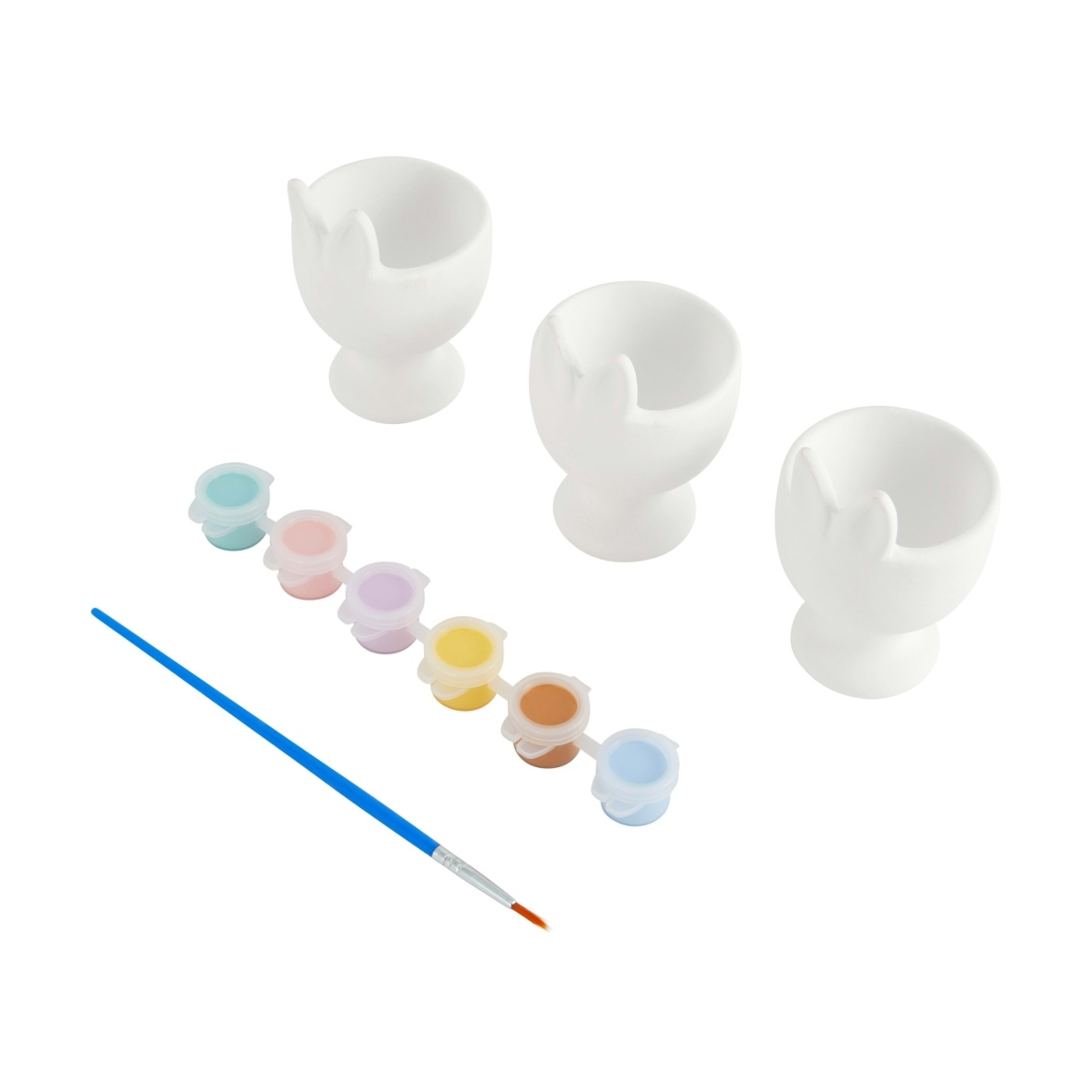 3 Paint Your Own Ceramic Egg Cup Kit, 3 of 10