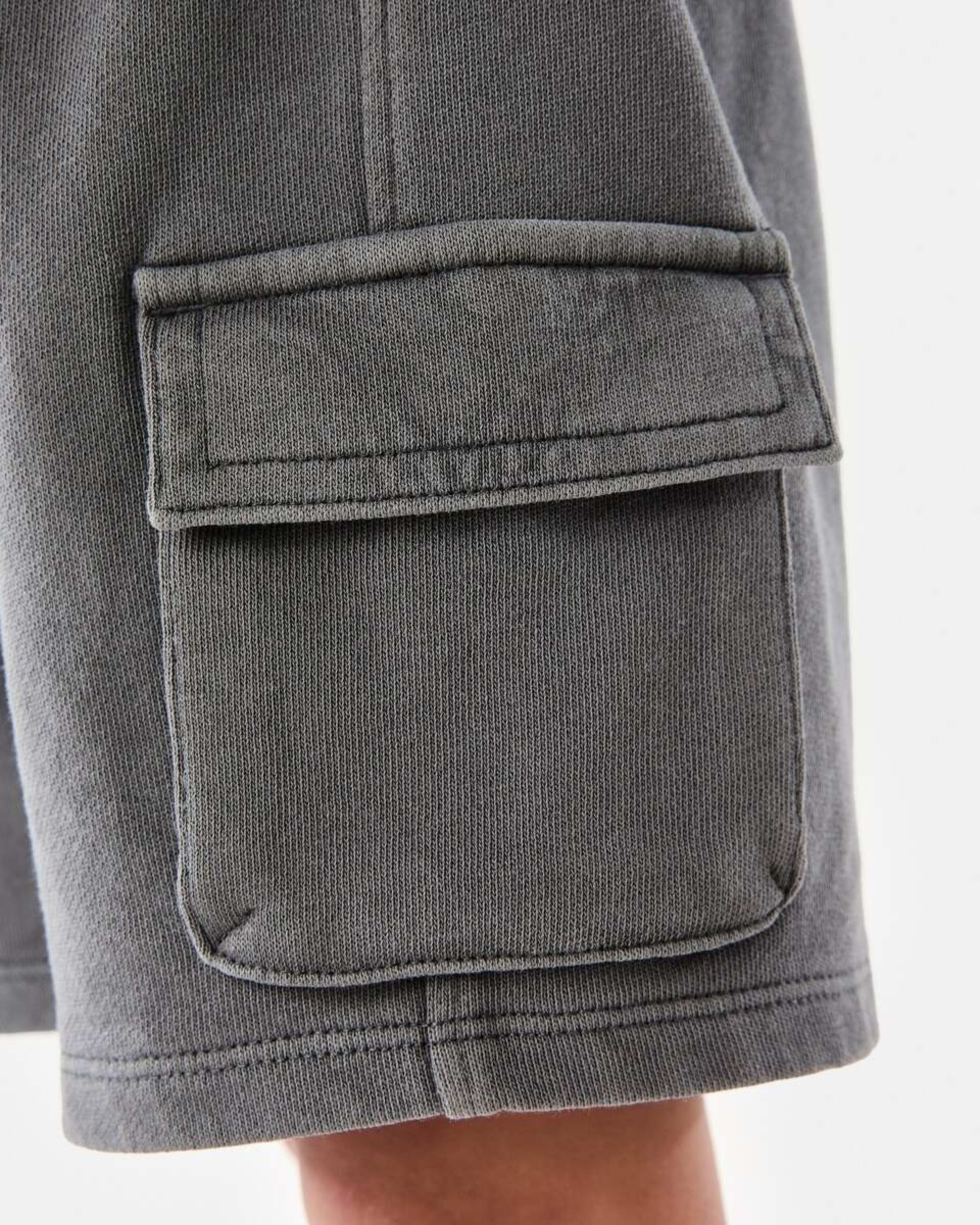 4 Washed Cargo Knit Shorts WASHED GRAY, 4 of 6