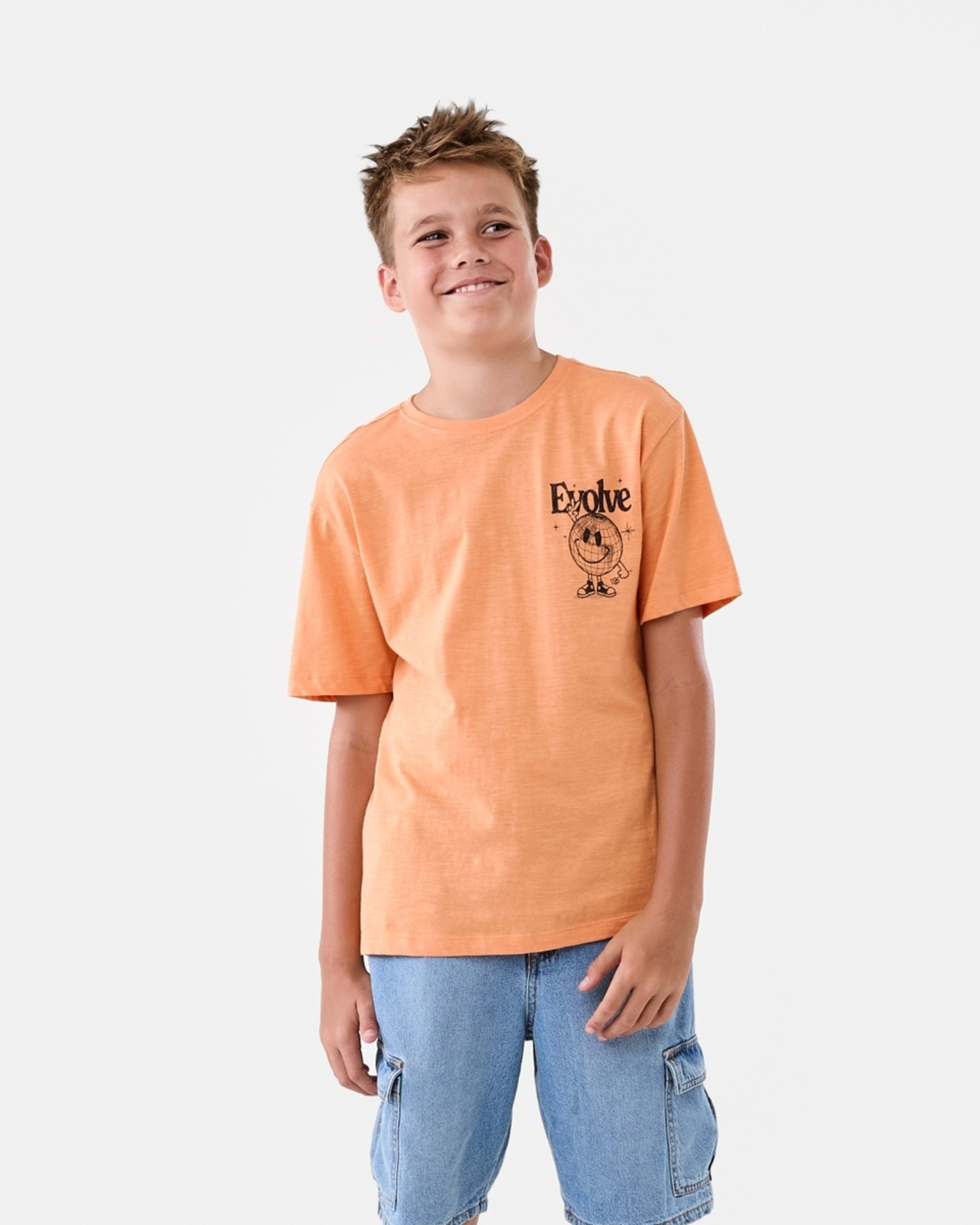 1 Short Sleeve Back Print T-shirt Org Evolve