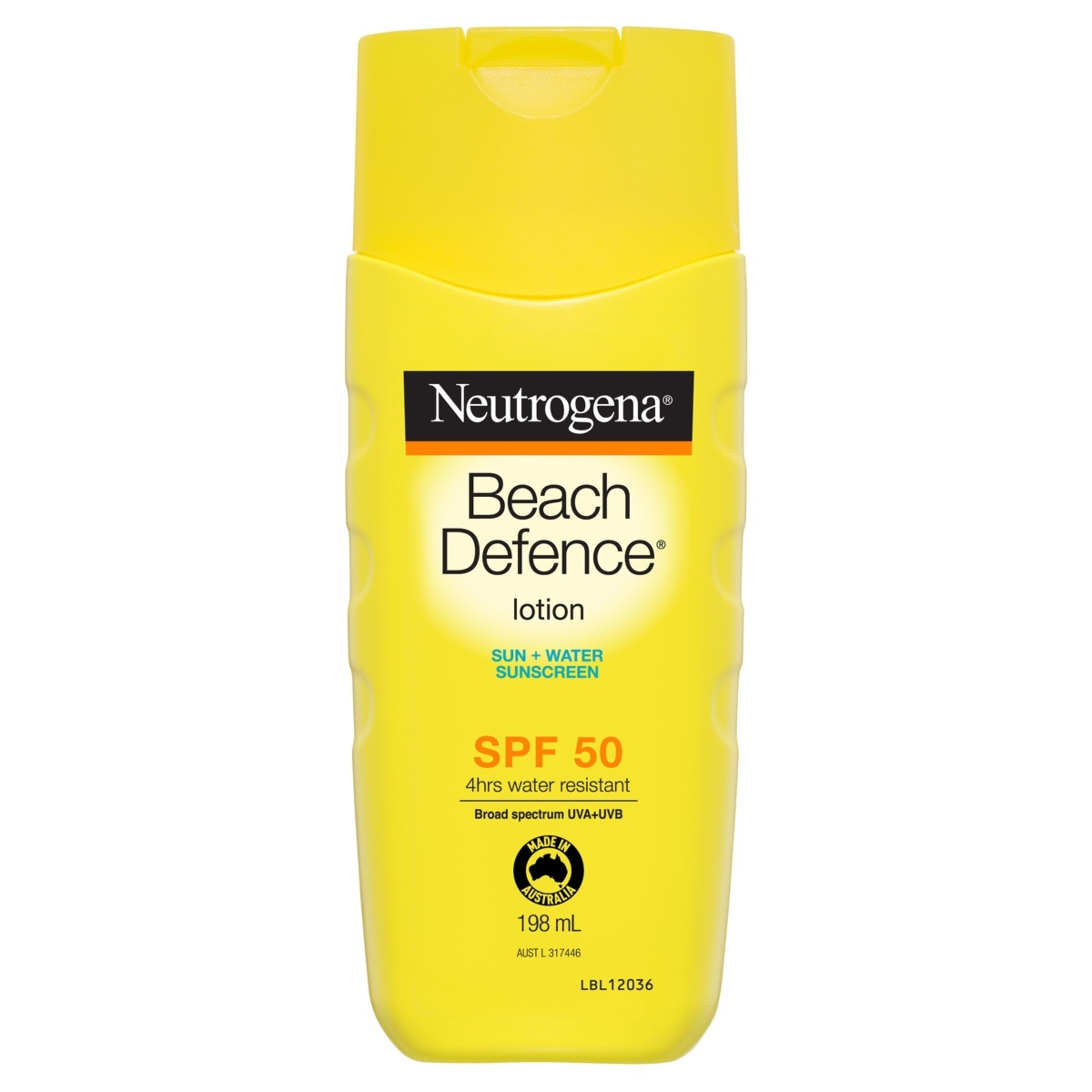 1 Neutrogena Beach Defence SPF50 Sun+Water Sunscreen Lotion 198ml