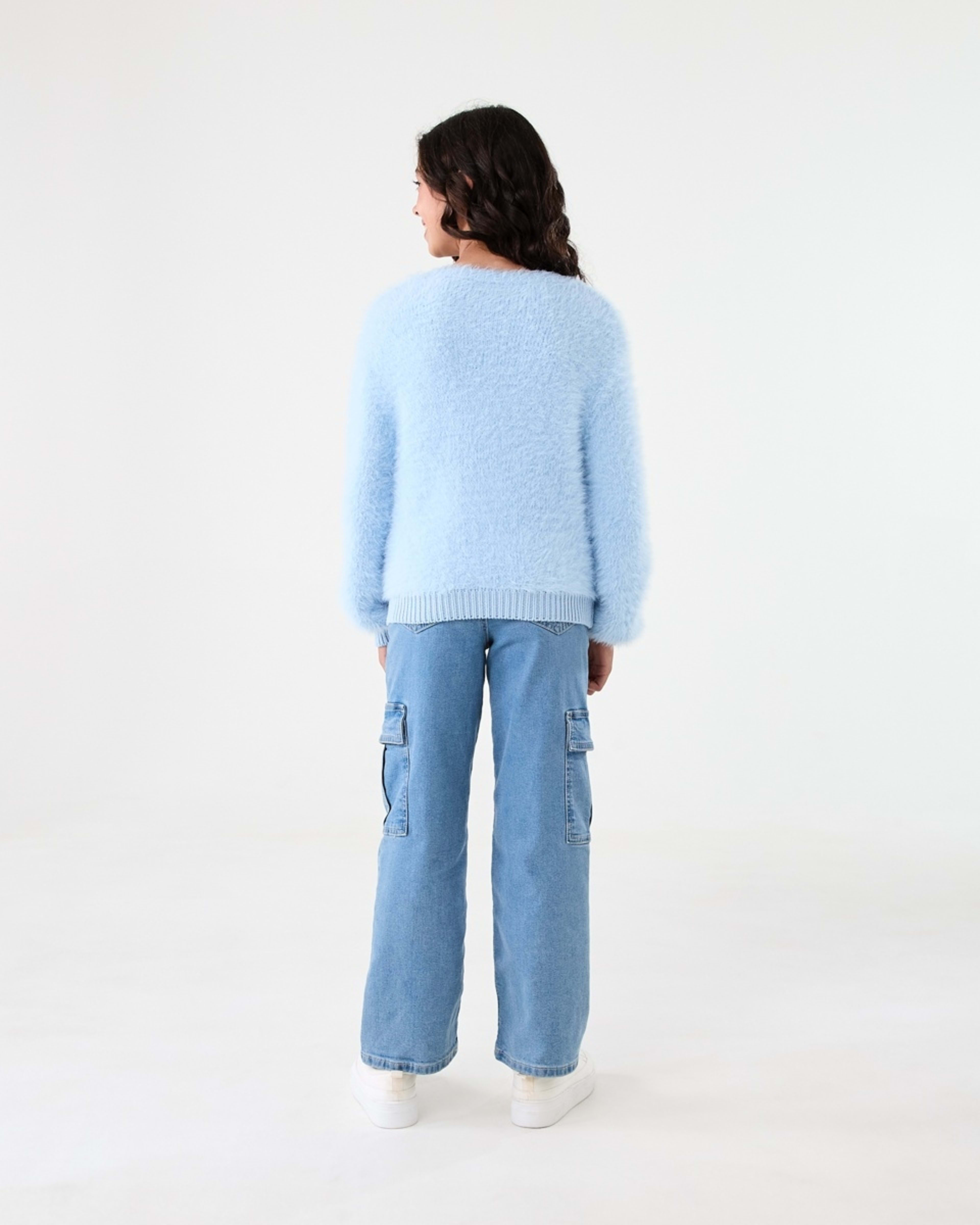 6 Eyelash Knit Jumper Doll Blue, 6 of 8