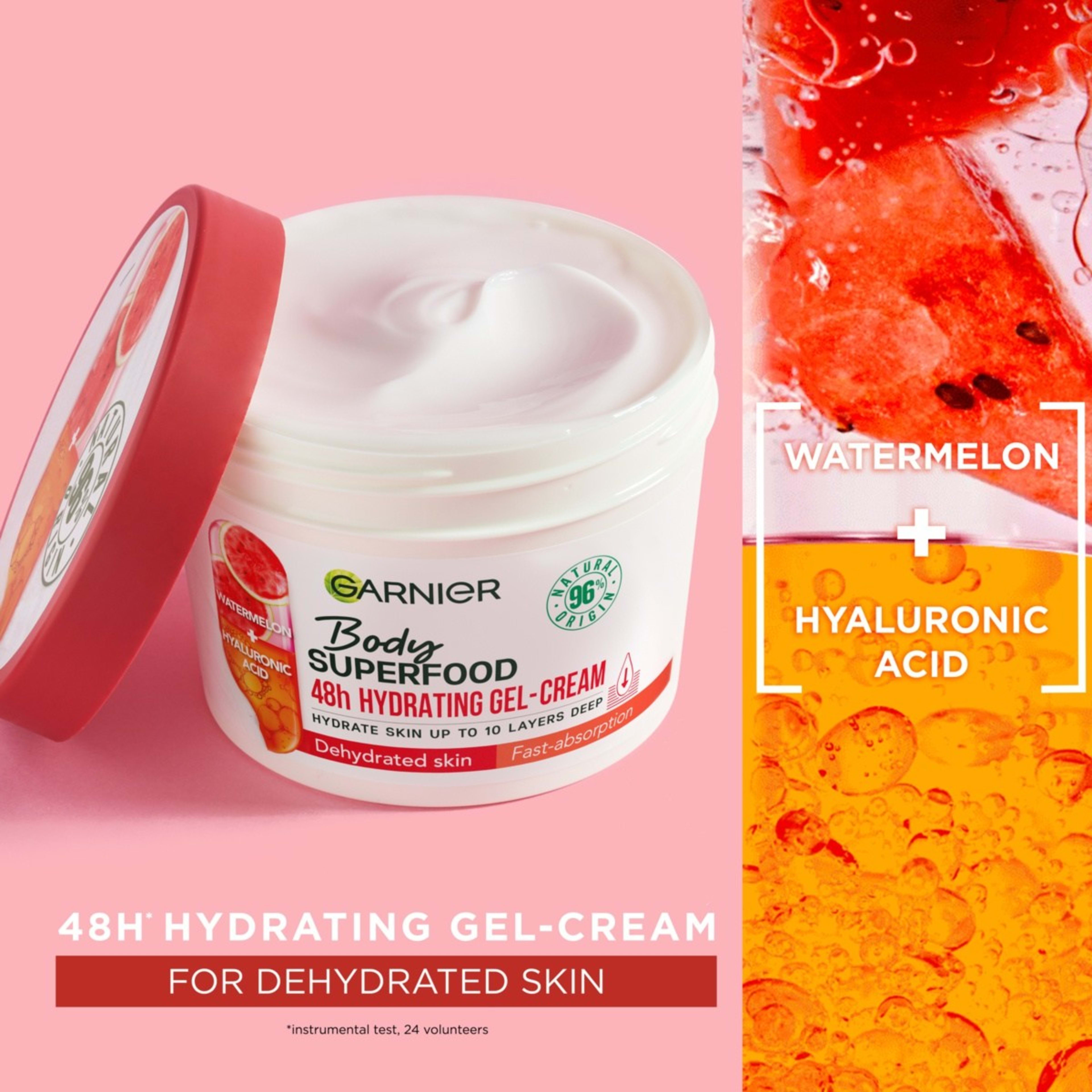 2 Garnier Body Superfood 48H Hydrating Gel-Cream - Watermelon and Hyaluronic Acid, 2 of 8