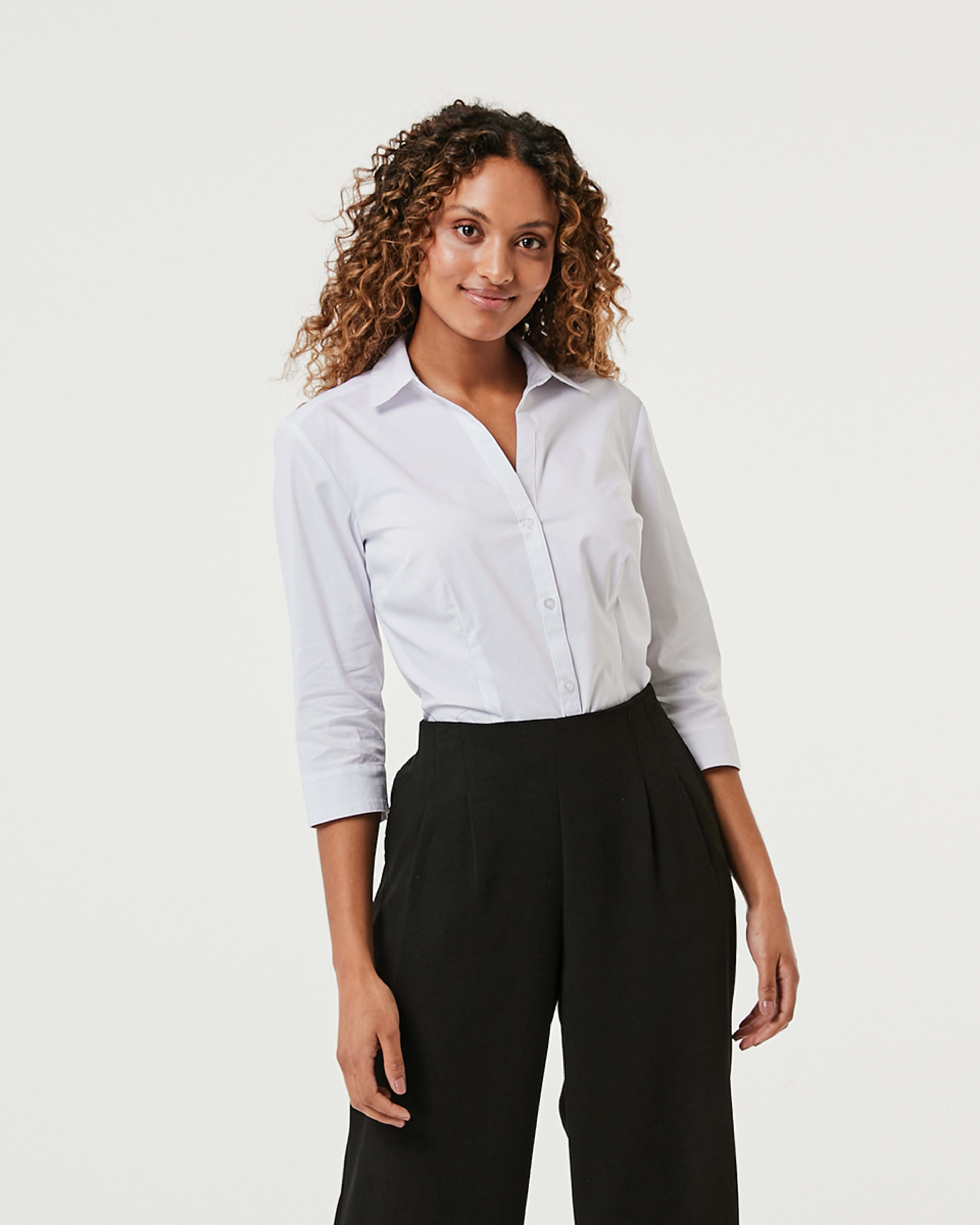 2 3/4 Sleeve Work Shirt White, 2 of 6