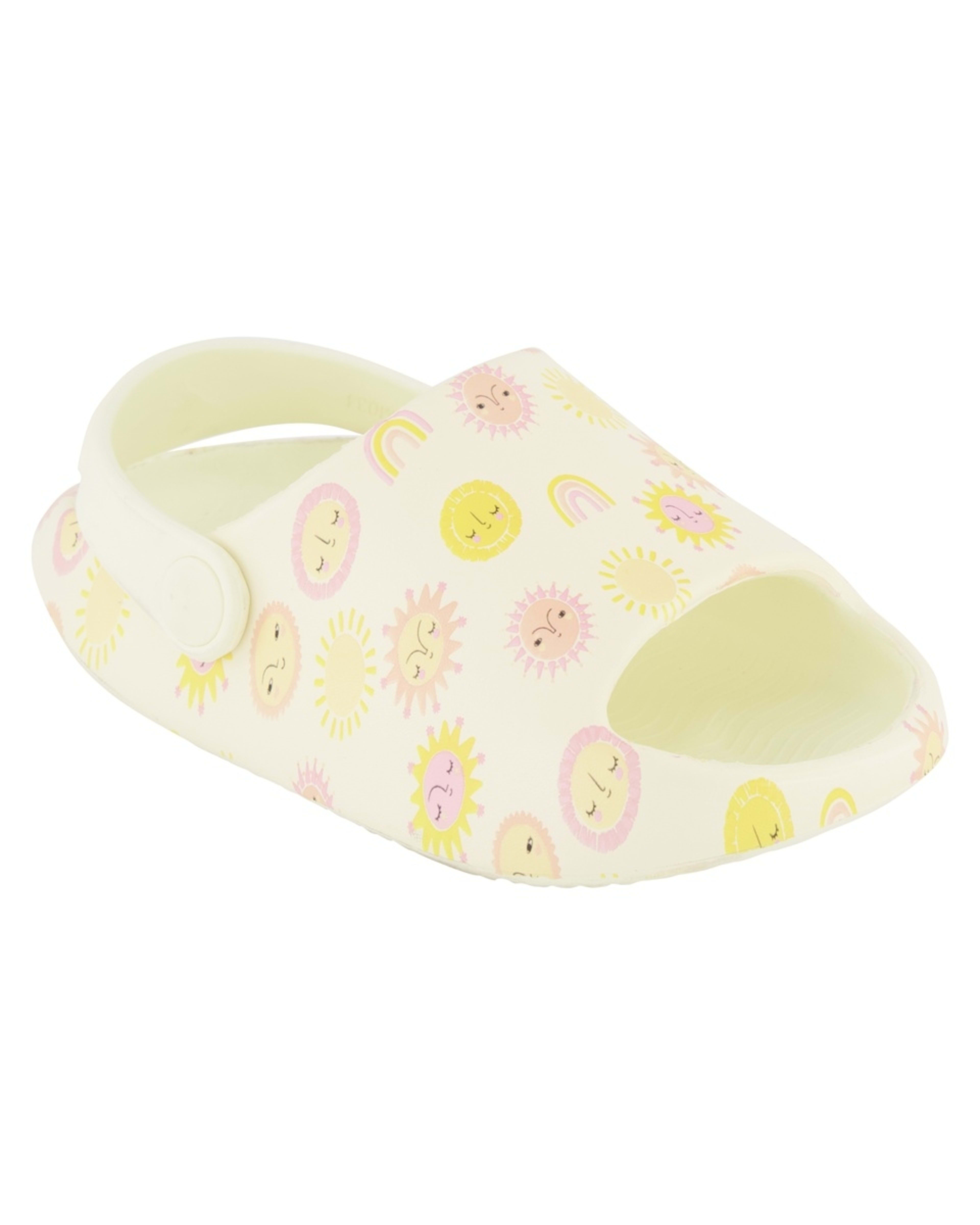 1 Junior Slides SOLS WITH RAINBOWS YELLOW