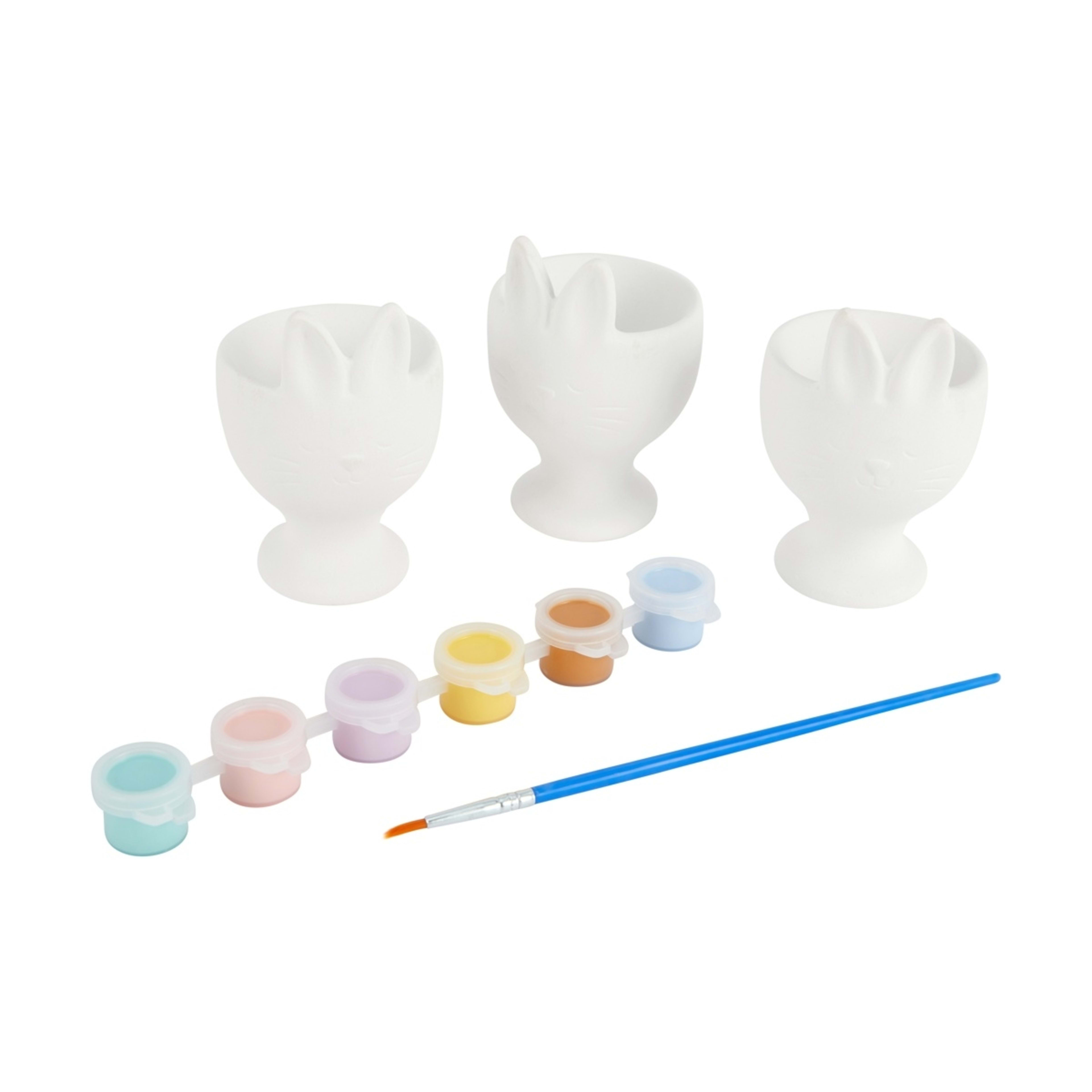 2 Paint Your Own Ceramic Egg Cup Kit, 2 of 10