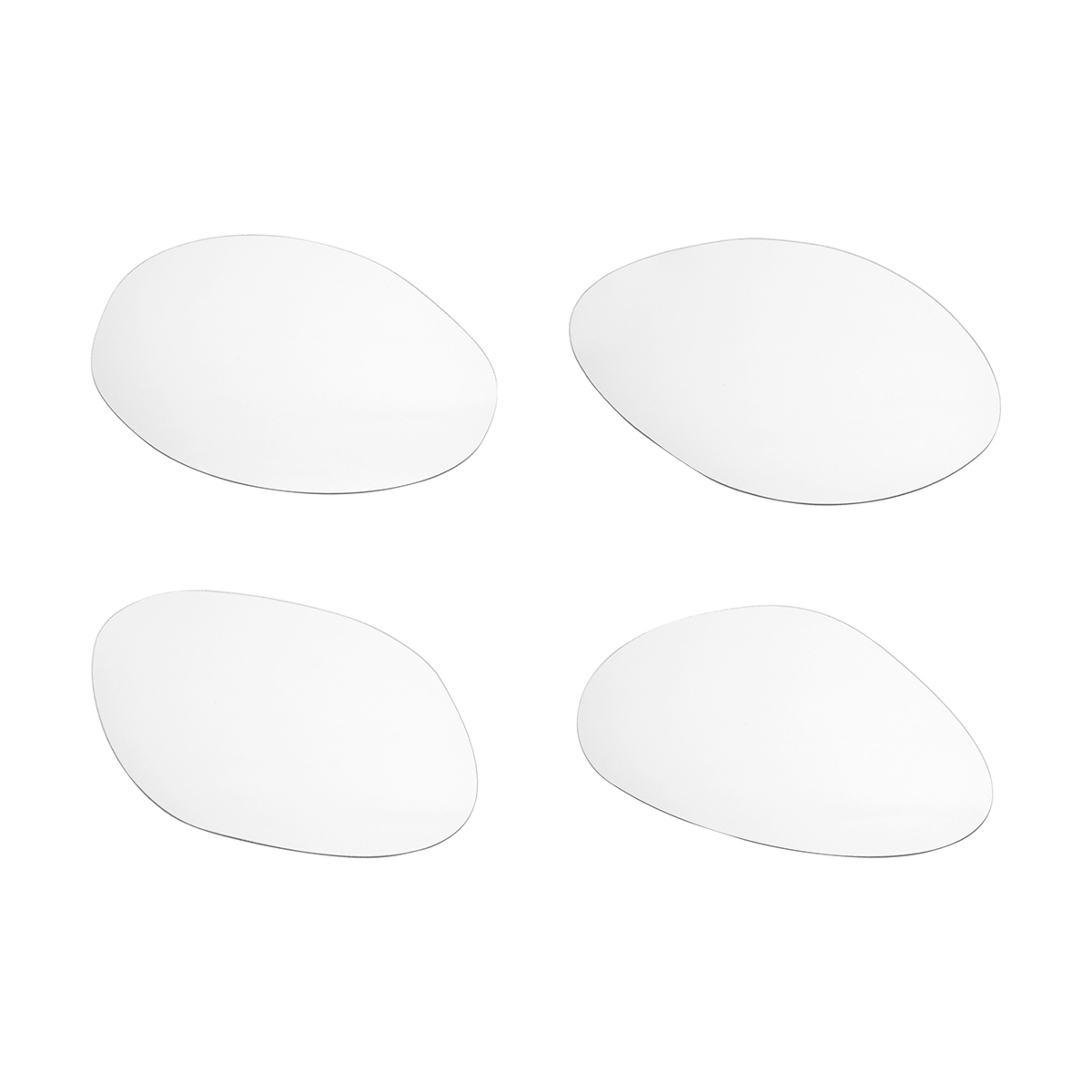 4 Pack Pebble Shaped Self Adhesive Mirrors Kmart