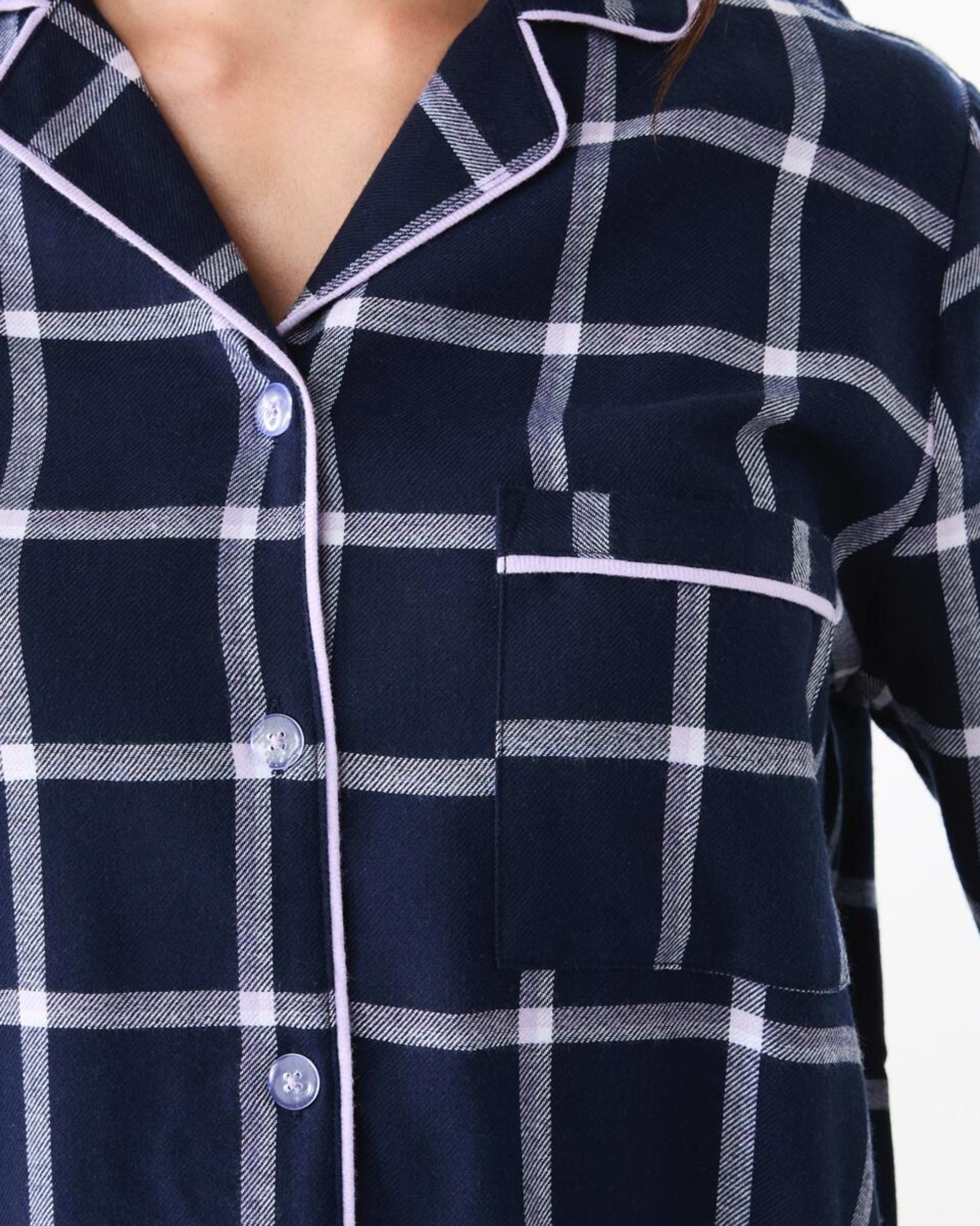 5 Classic Flannel Pyjama Set W Check N, 5 of 6