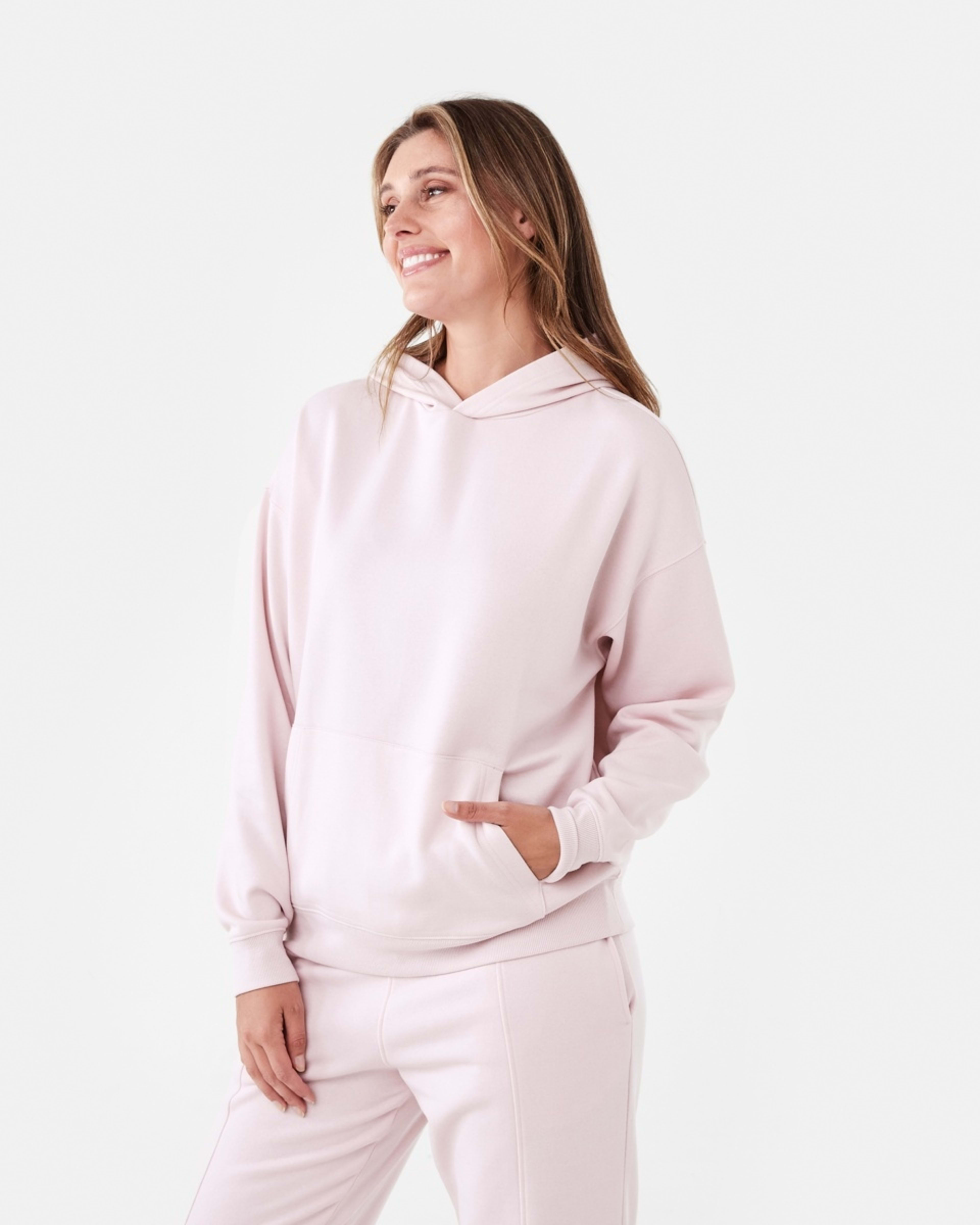 2 Active Womens Core Pop Over Hoodie Aura Pink, 2 of 6