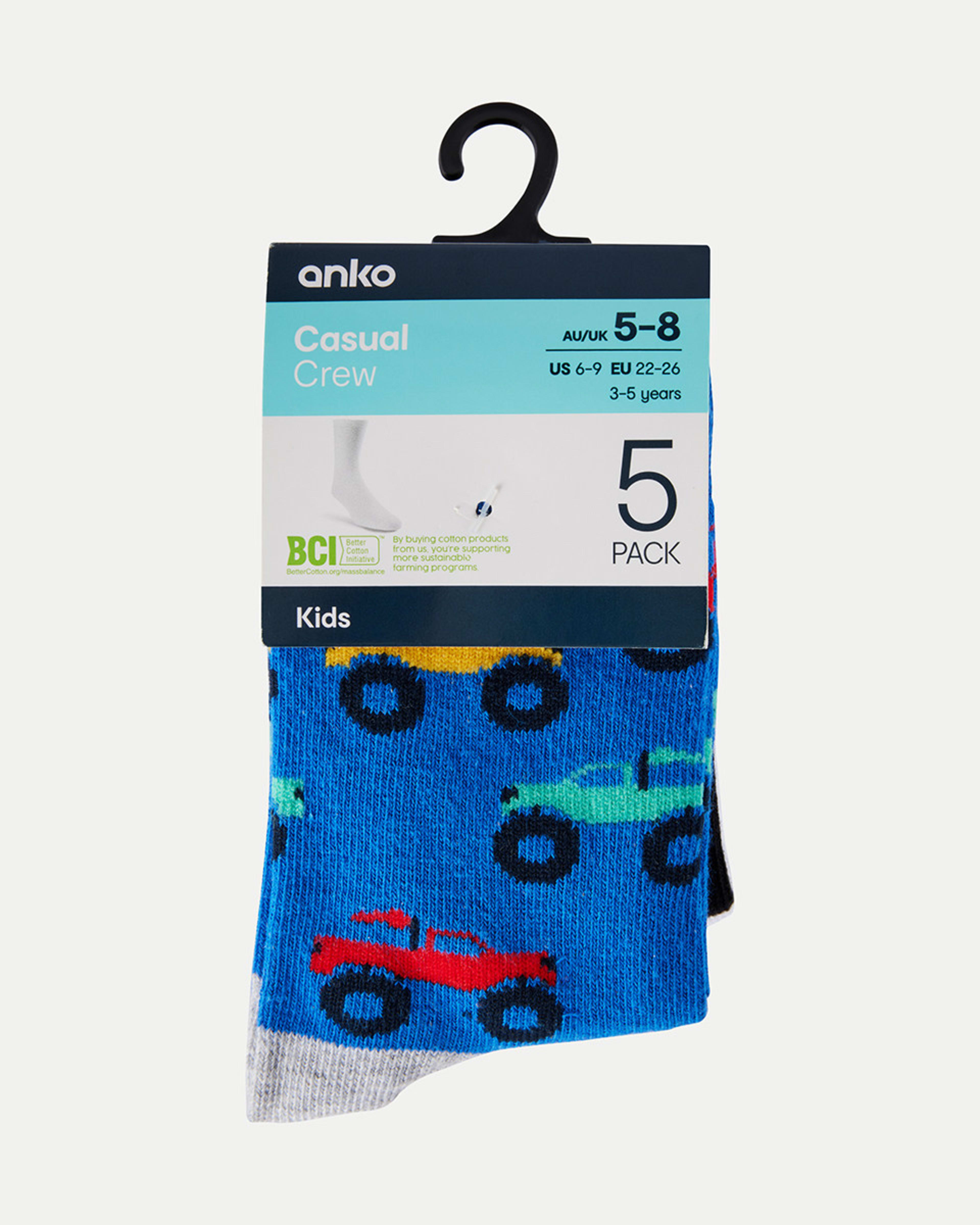 3 5 Pack Crew Socks Truck 24, 3 of 3