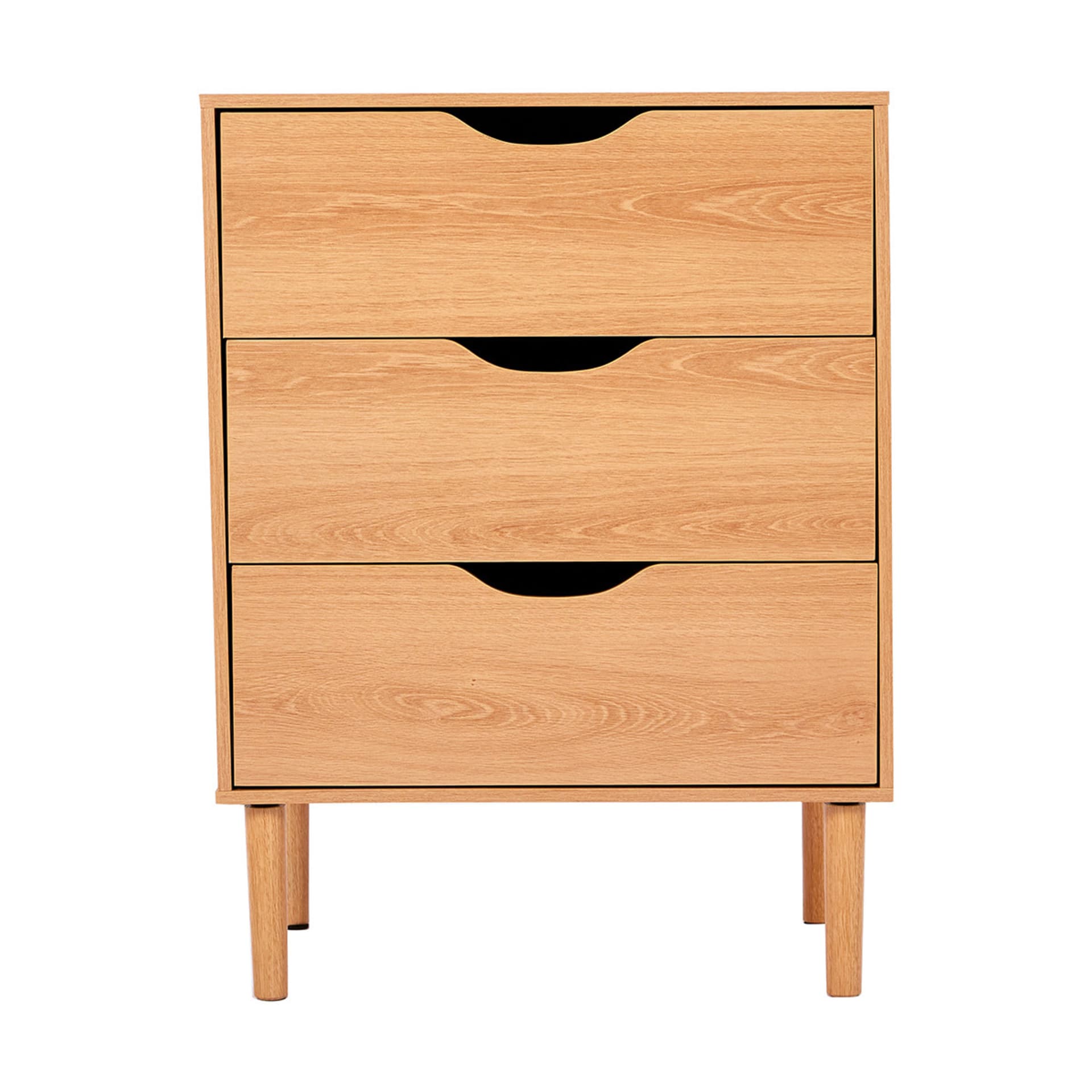 Oak Look 3 Drawer Chest Kmart