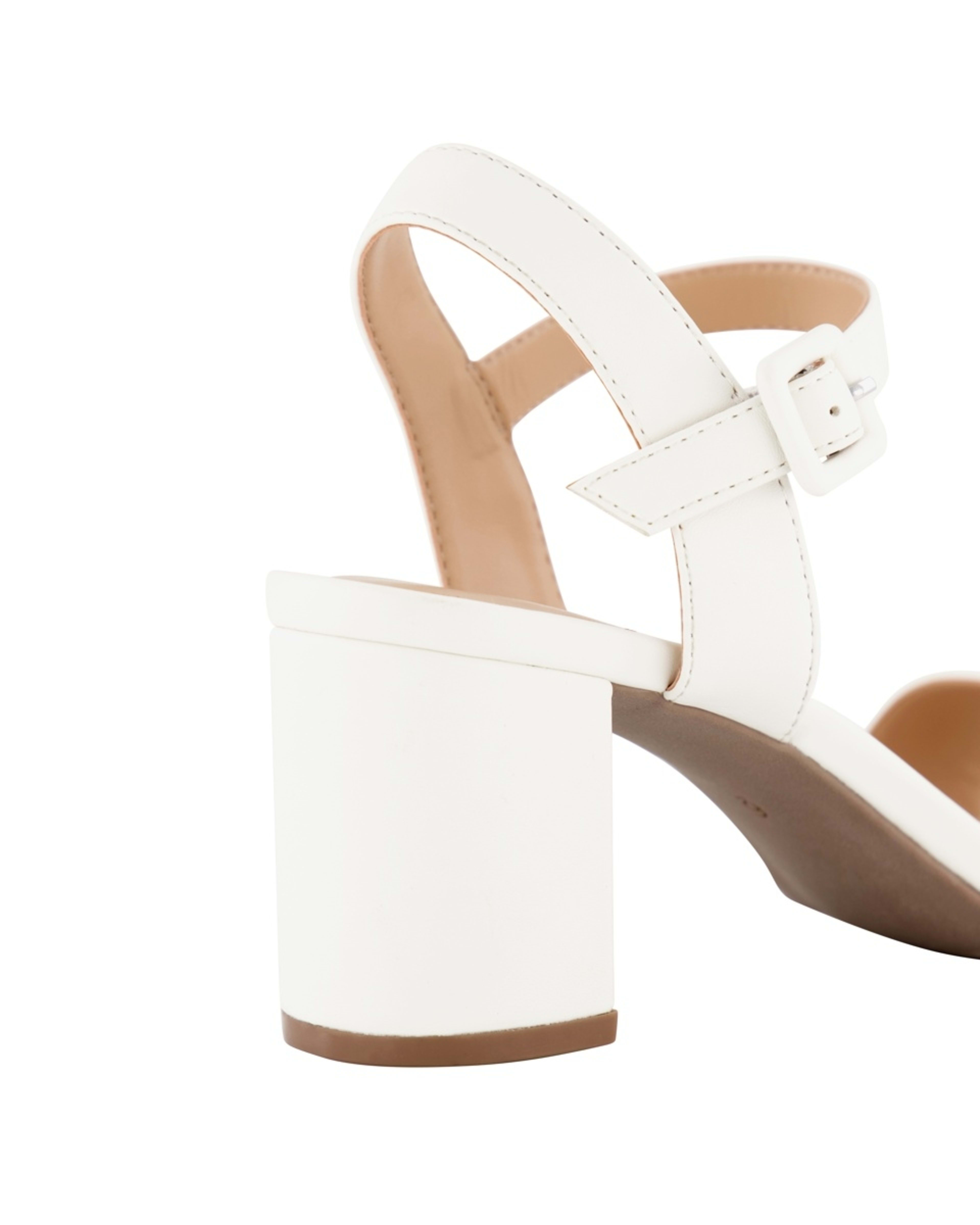 5 Basic Block Heel Dress Sandals Snw White, 5 of 5