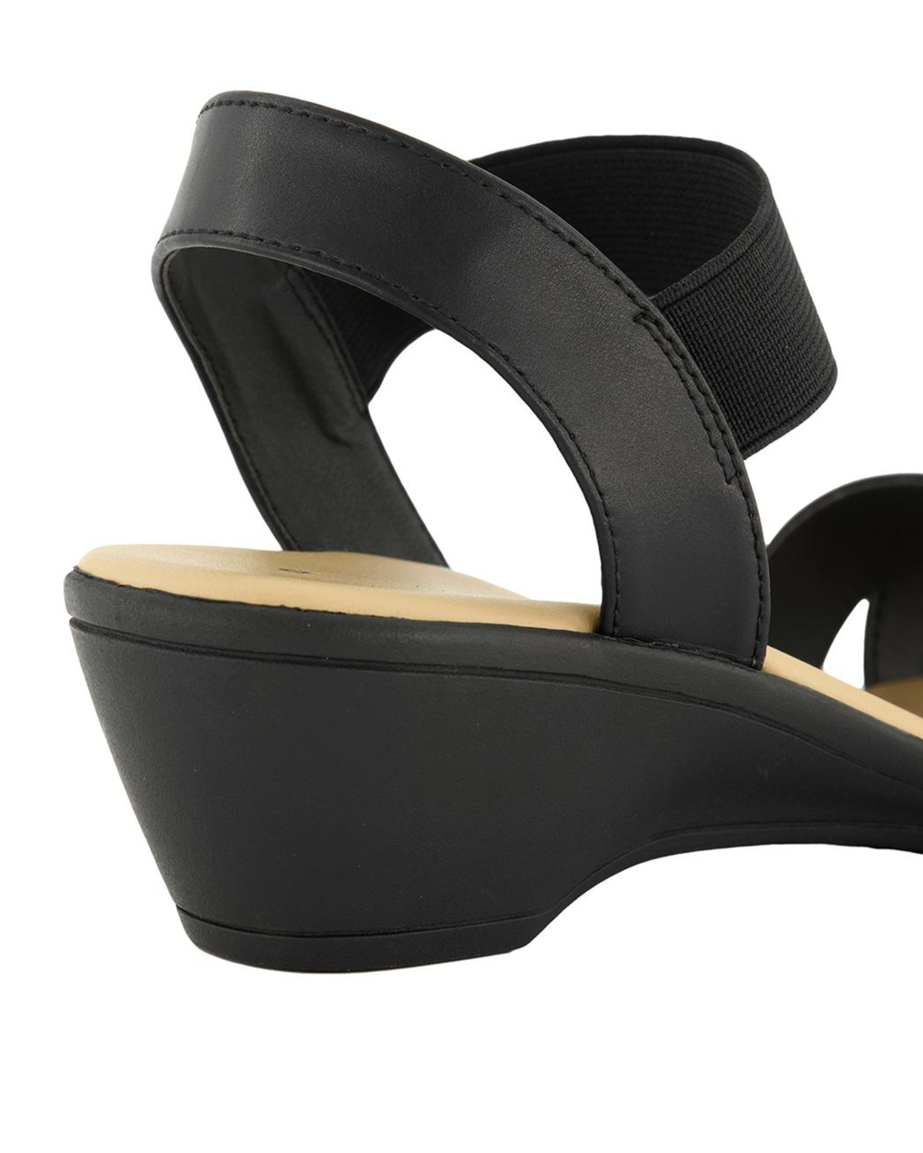 Low Wedge Elastic Upper Sandals Kmart