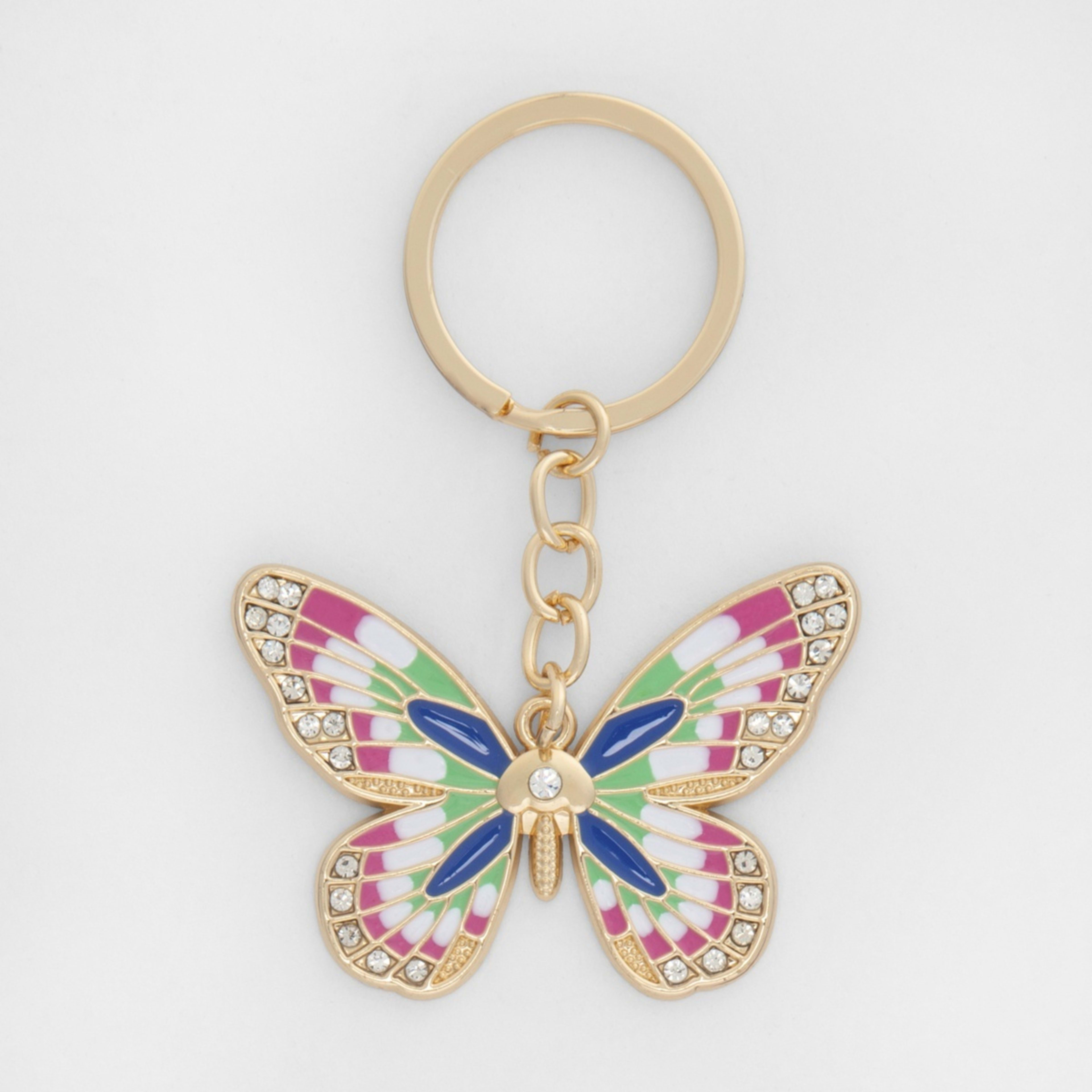 Butterfly Keyring - Pink, Blue and Gold Look - Kmart