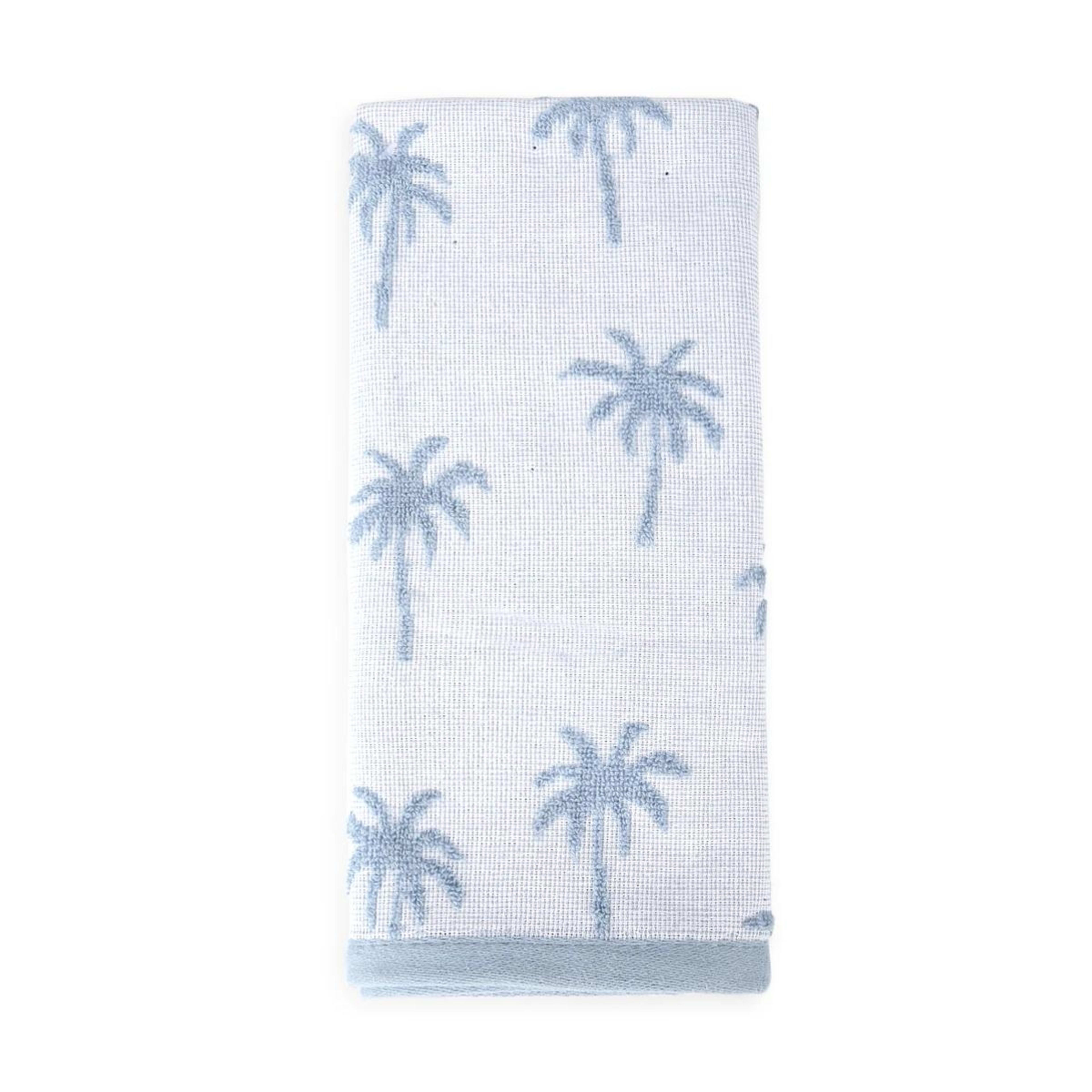 3 3 Pack Blue Palm Tea Towels, 3 of 7