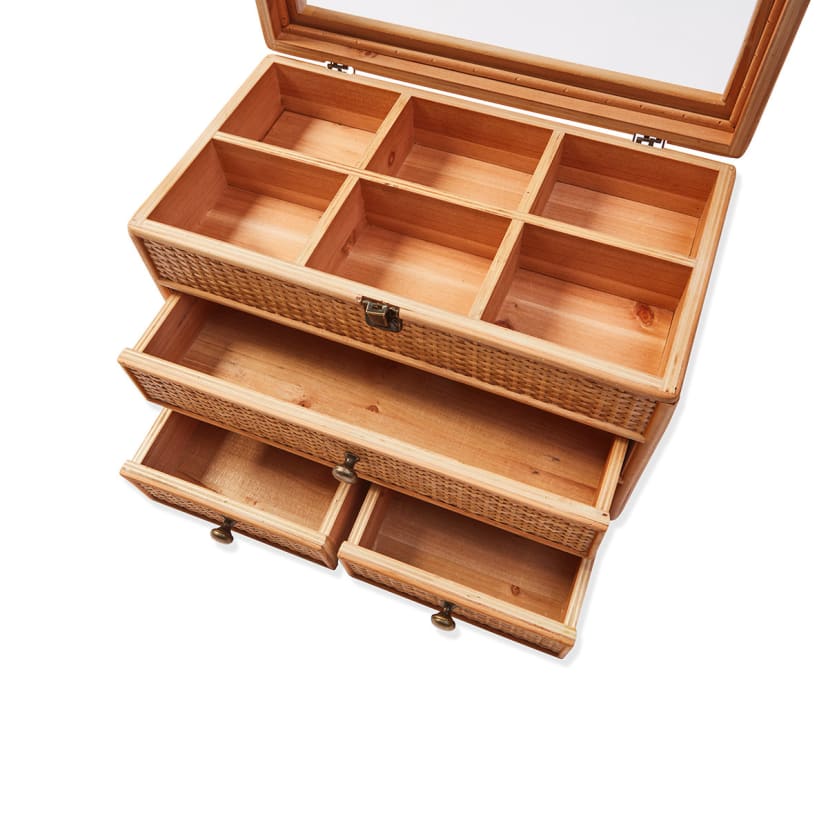 Large Rattan Jewellery box Kmart