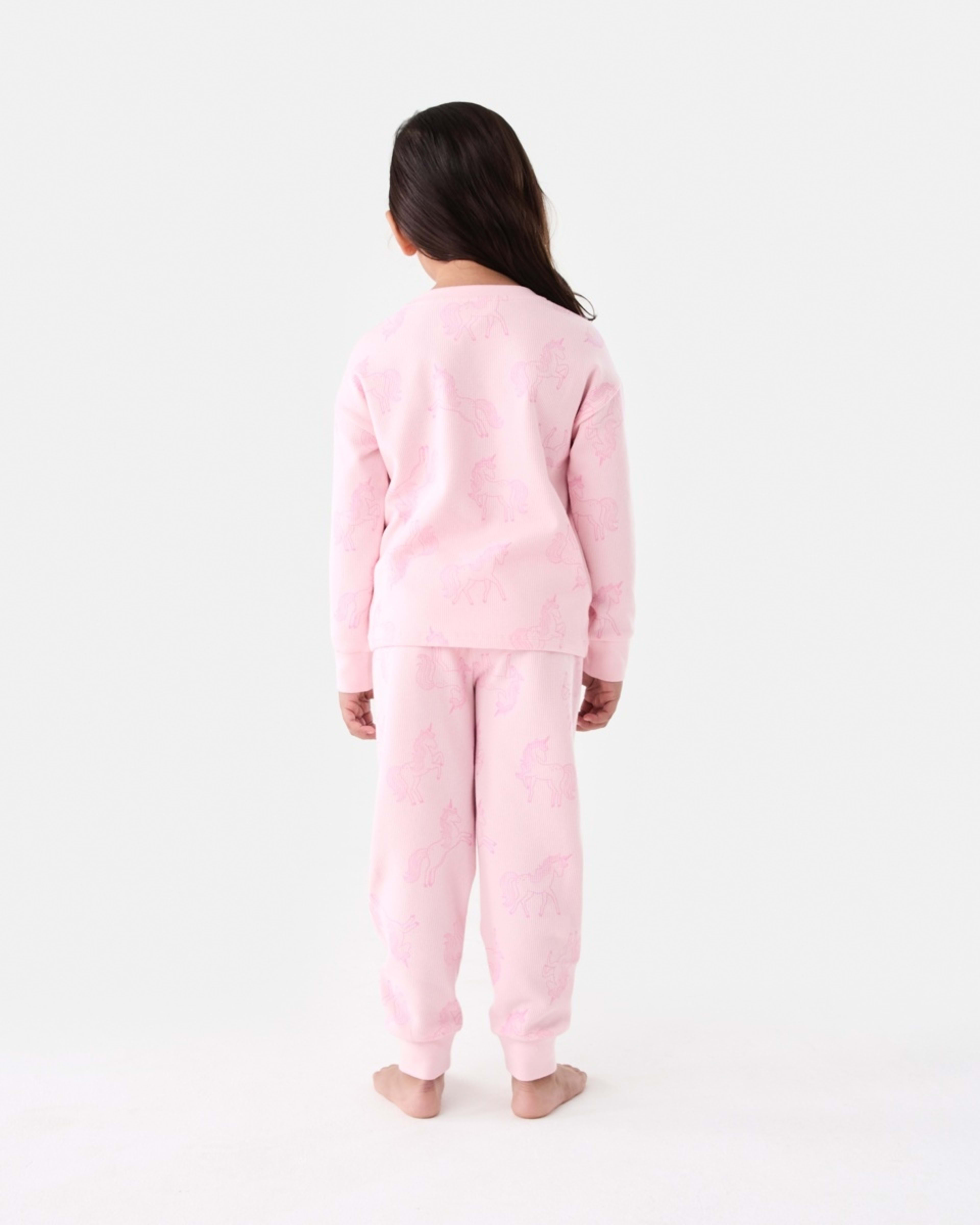 2 Waffle Pyjama Set Pnk Unicon, 2 of 7