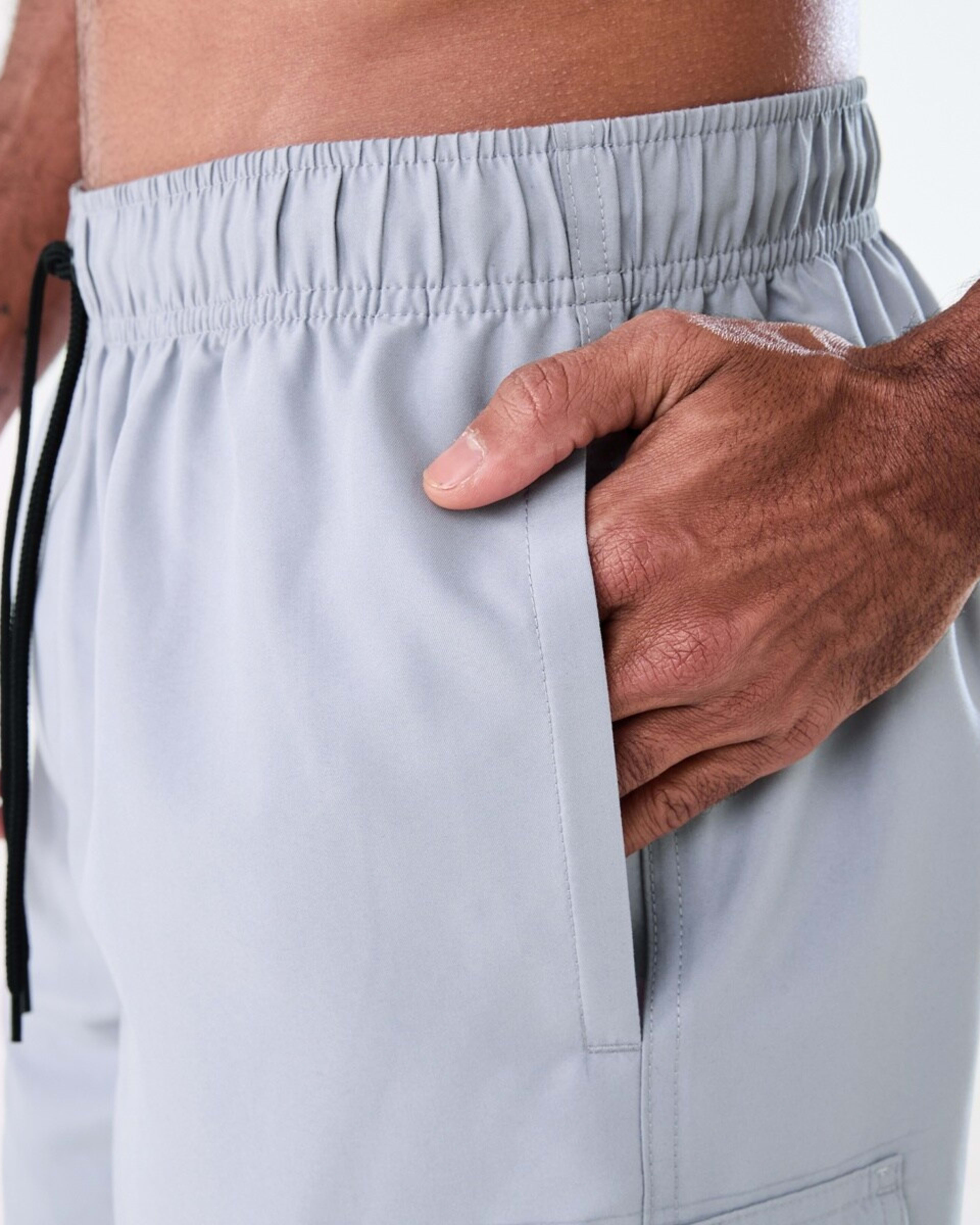 4 Elastic Waist Regular Cargo Boardshorts RAINDROPS GREY, 4 of 7