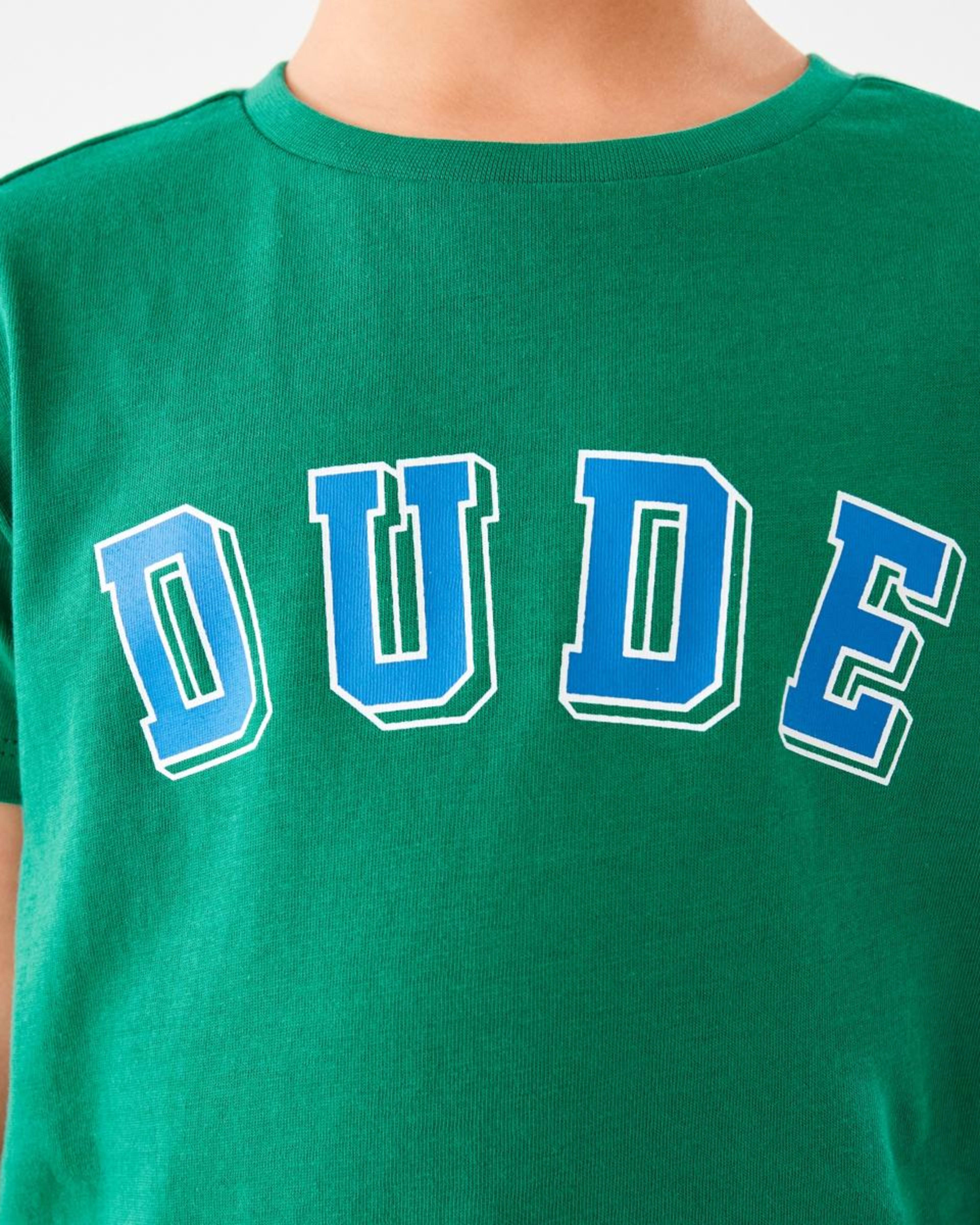 4 Chest Print T-shirt Green Dude, 4 of 8