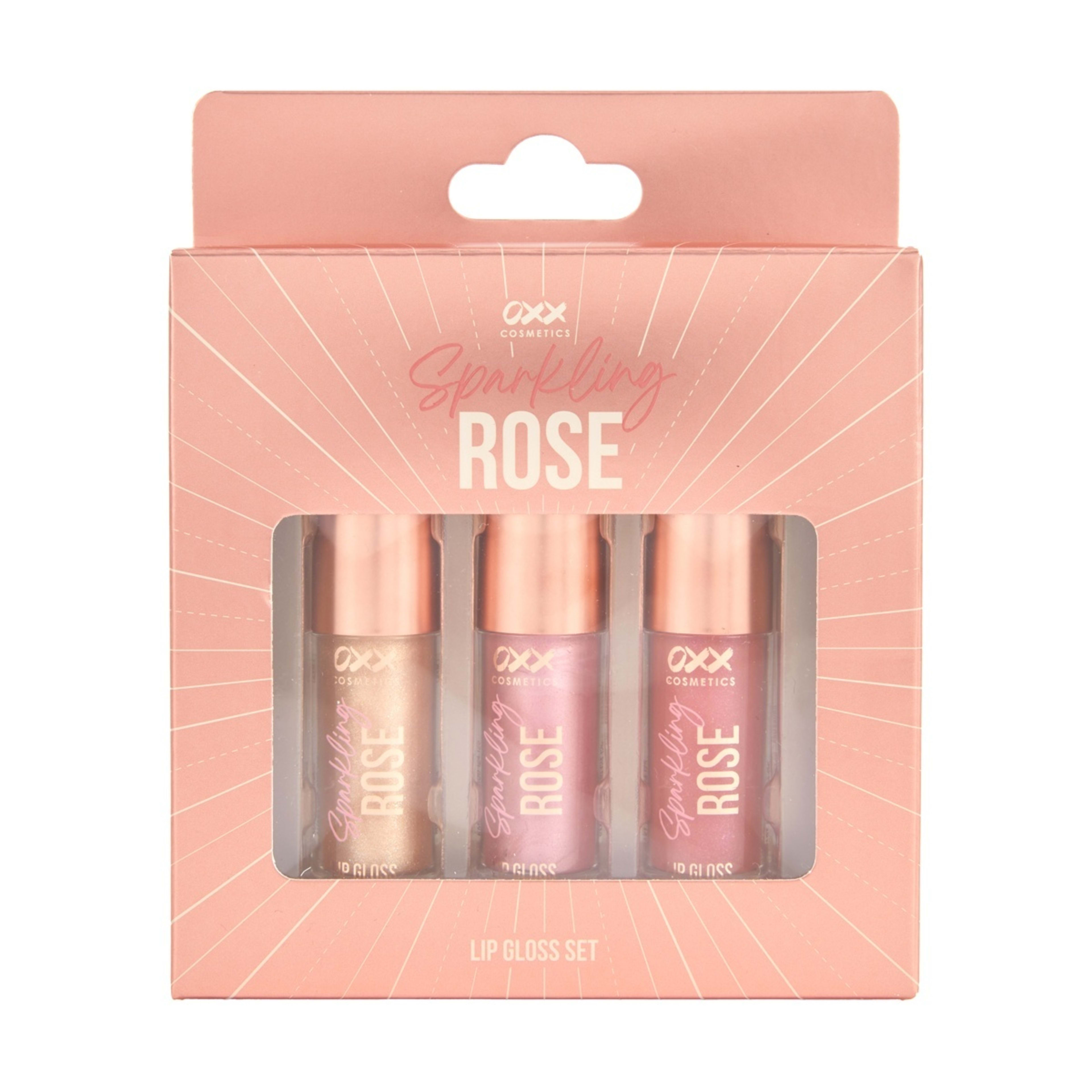 1 OXX Cosmetics Sparkling Rose Lip Gloss Set