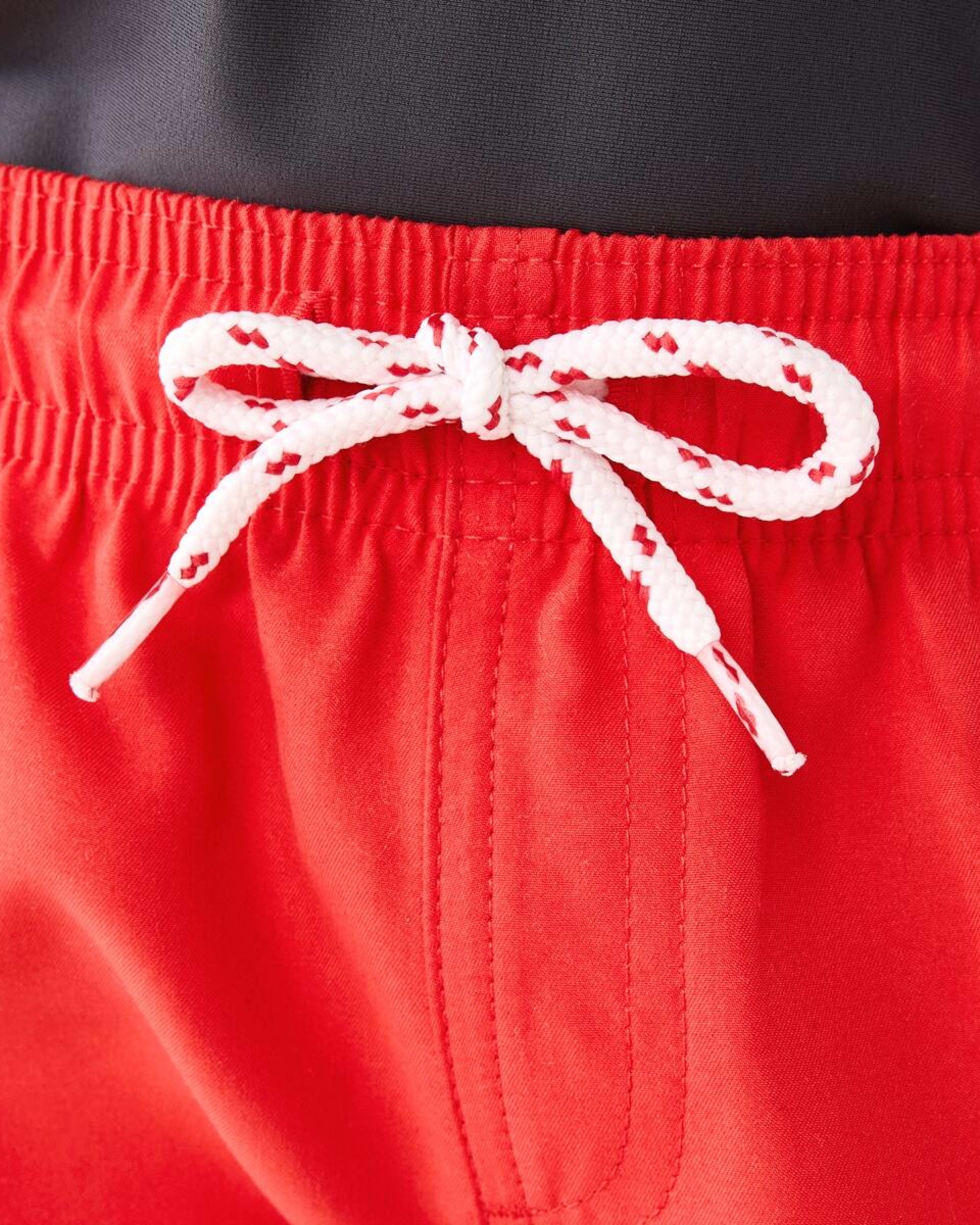 3 Plain Boardshorts POP RED, 3 of 5