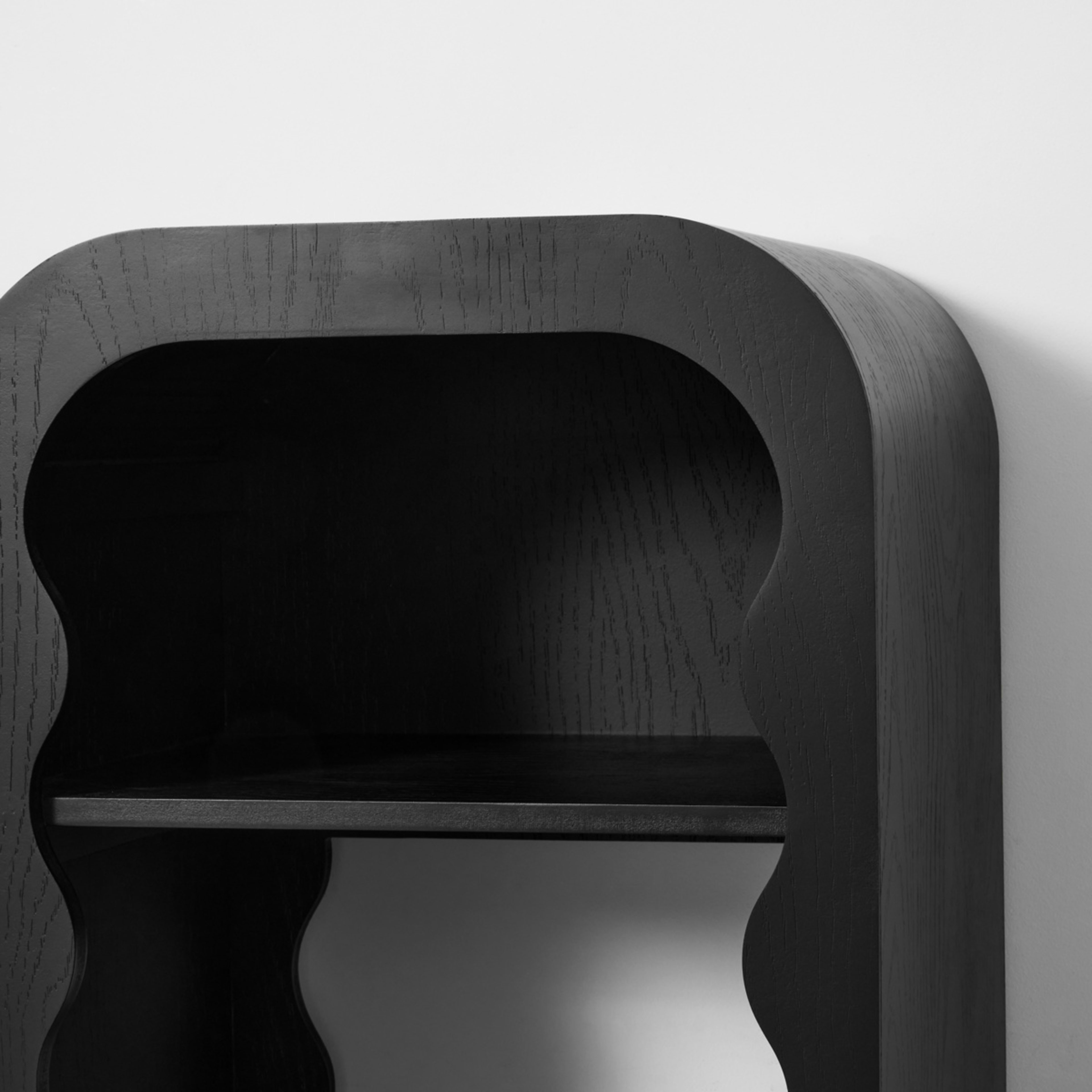 7 Ebony Wave Bedside Table, 7 of 10